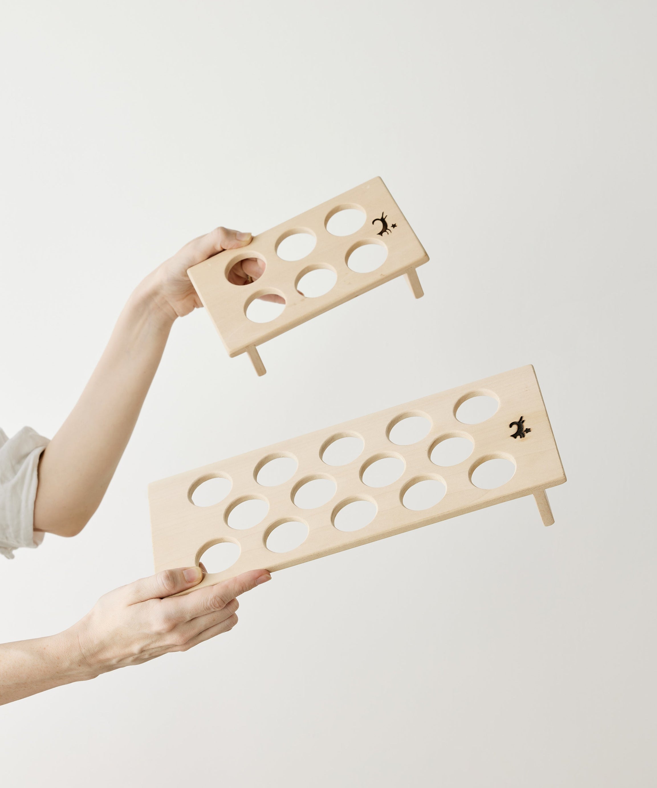 Hand-Carved Wooden Fridge Egg Tray