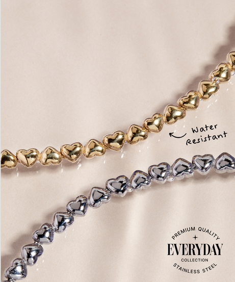 Heart Charm Tennis Bracelet