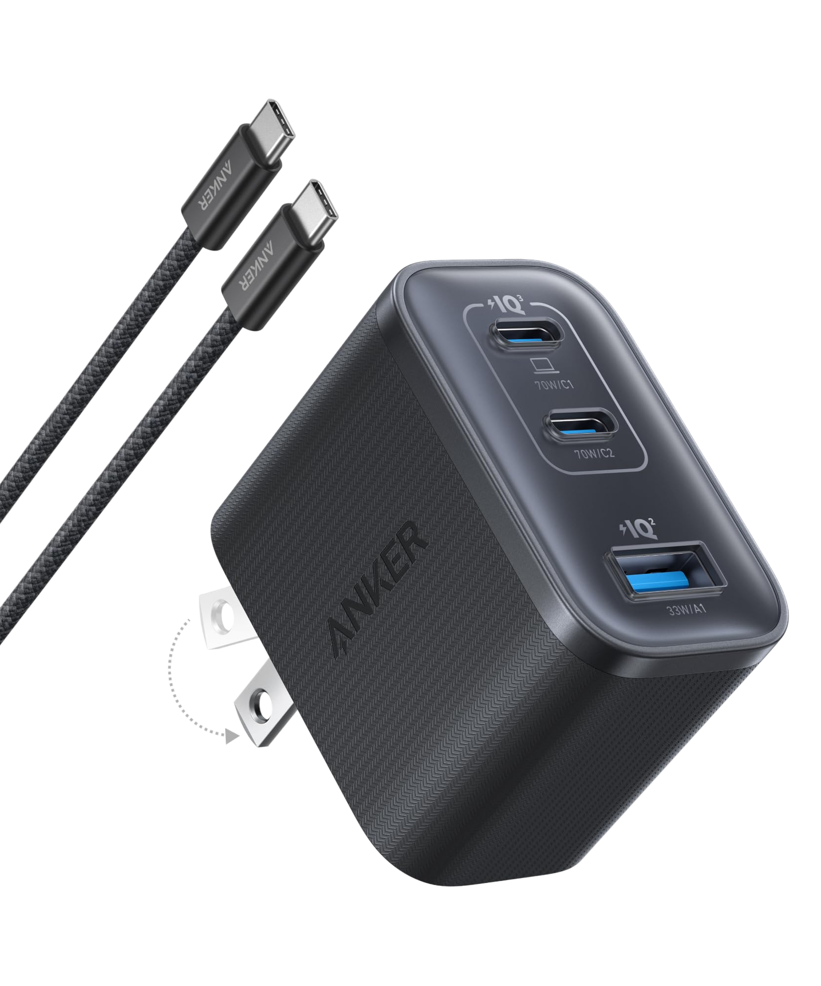 Anker Nano Charger (70W, 3 Ports)