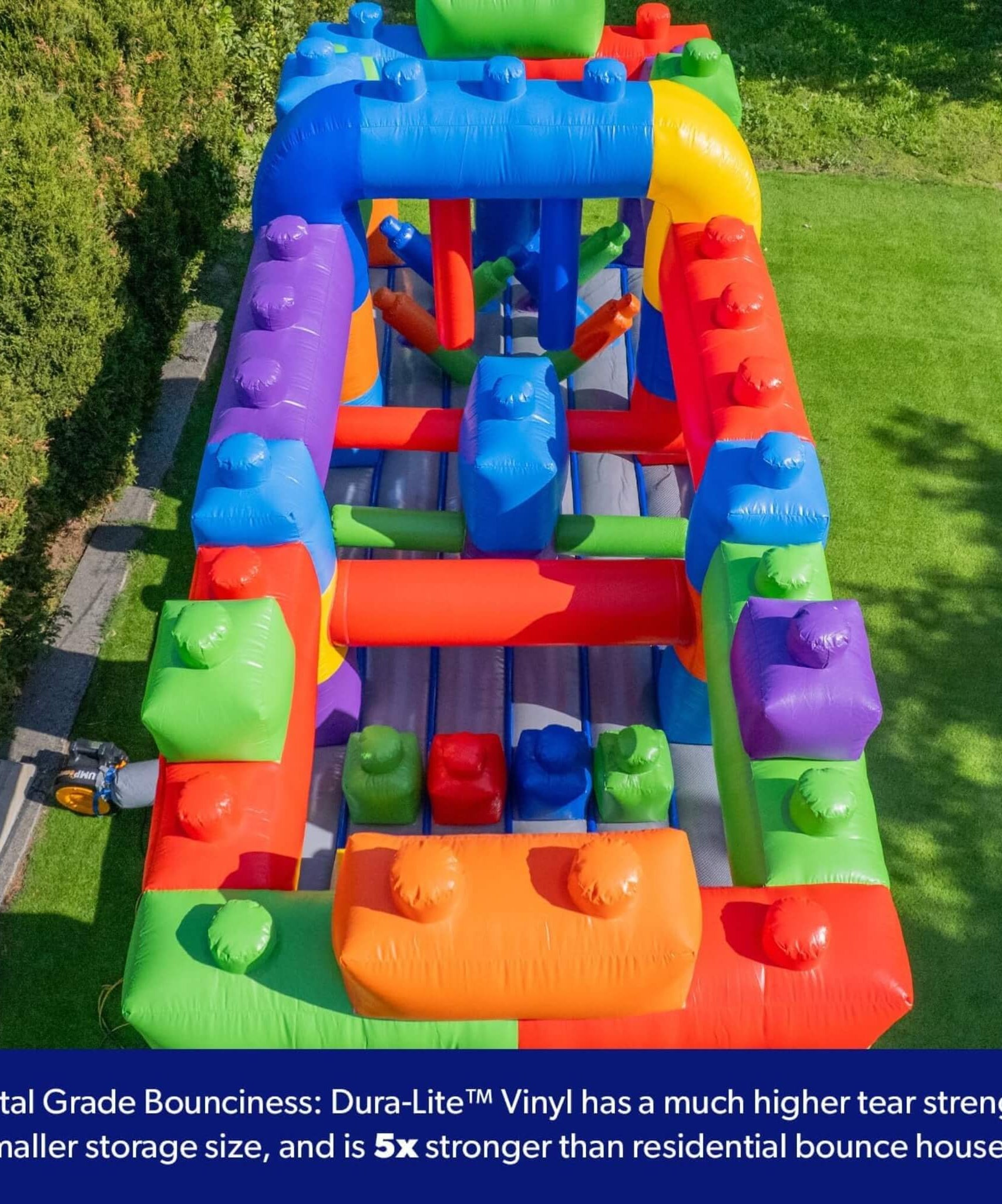 20FT Giant Multicolor Block Inflatable Obstacle Course With Large Mesh Windows (SAK75192)