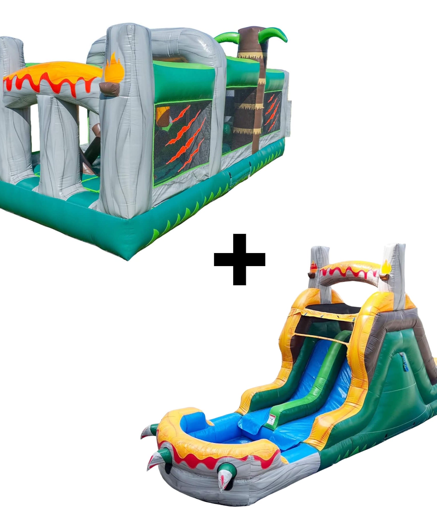 20FT Inflatable Dinosaur Obstacle Course With Blower (SAK90817)