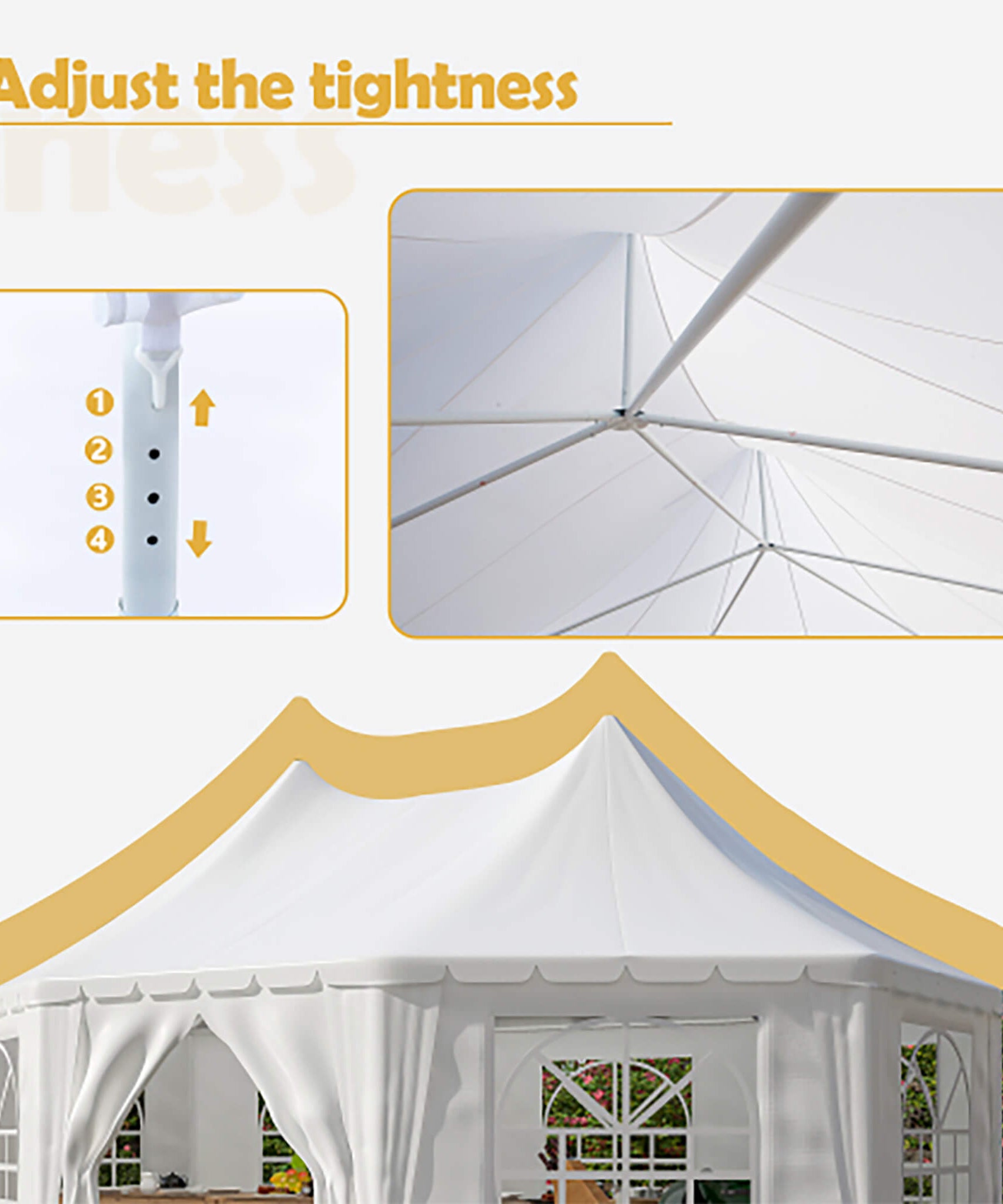 [20X15FT] Extra-Large Heavy-Duty Outdoor Waterproof Party And Wedding Tent With Steel Frame (SAK07645)