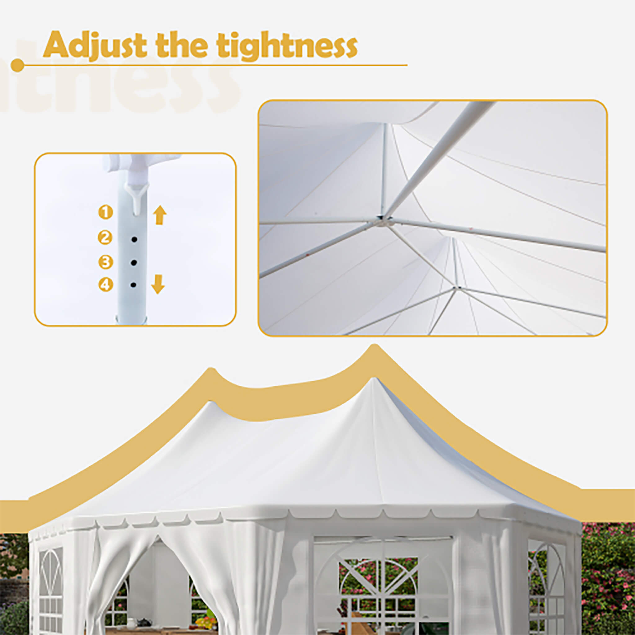 [20X15FT] Extra-Large Heavy-Duty Outdoor Waterproof Party And Wedding Tent With Steel Frame (SAK07645)