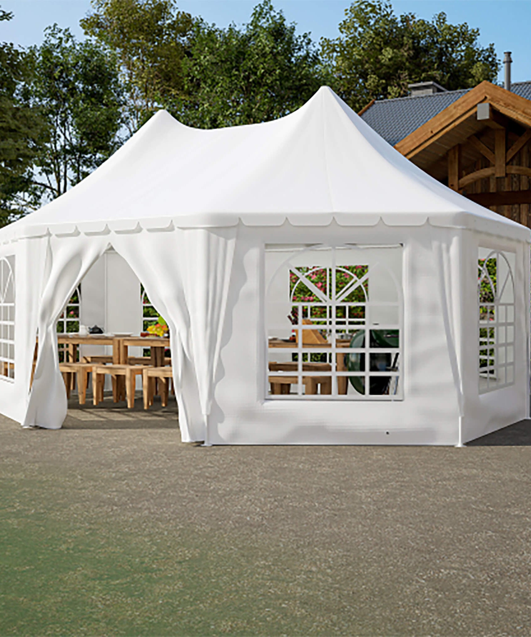 [20X15FT] Extra-Large Heavy-Duty Outdoor Waterproof Party And Wedding Tent With Steel Frame (SAK07645)