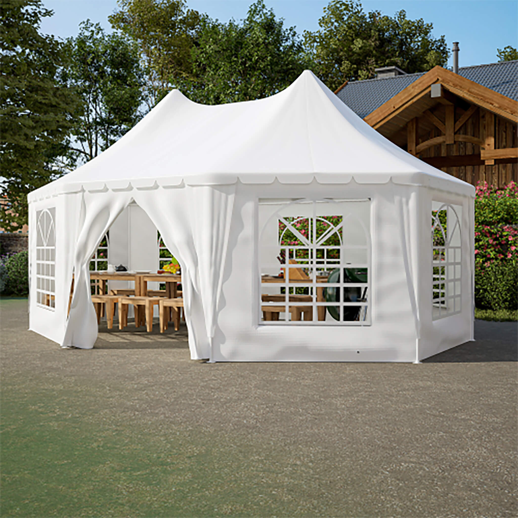 [20X15FT] Extra-Large Heavy-Duty Outdoor Waterproof Party And Wedding Tent With Steel Frame (SAK07645)