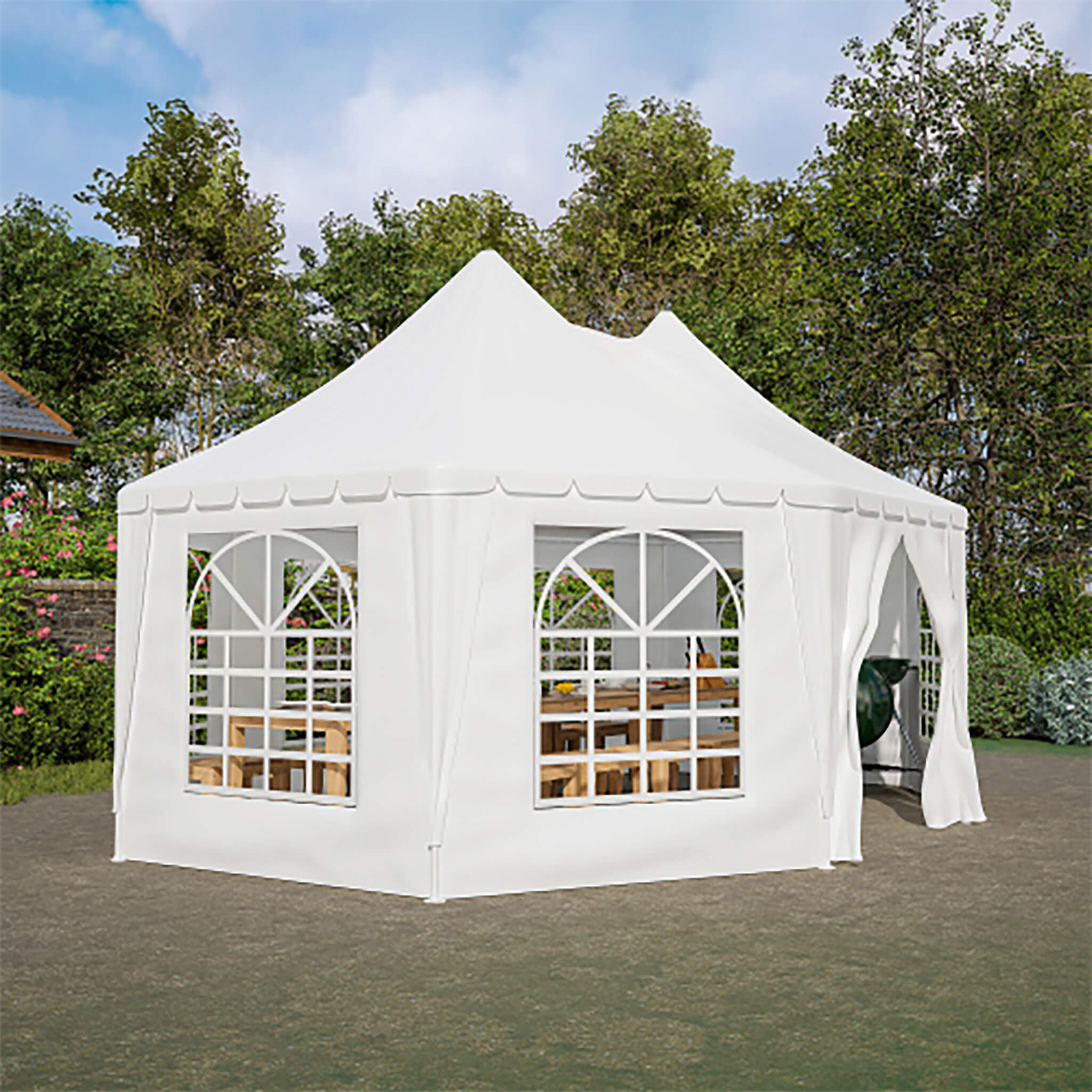 [20X15FT] Extra-Large Heavy-Duty Outdoor Waterproof Party And Wedding Tent With Steel Frame (SAK07645)