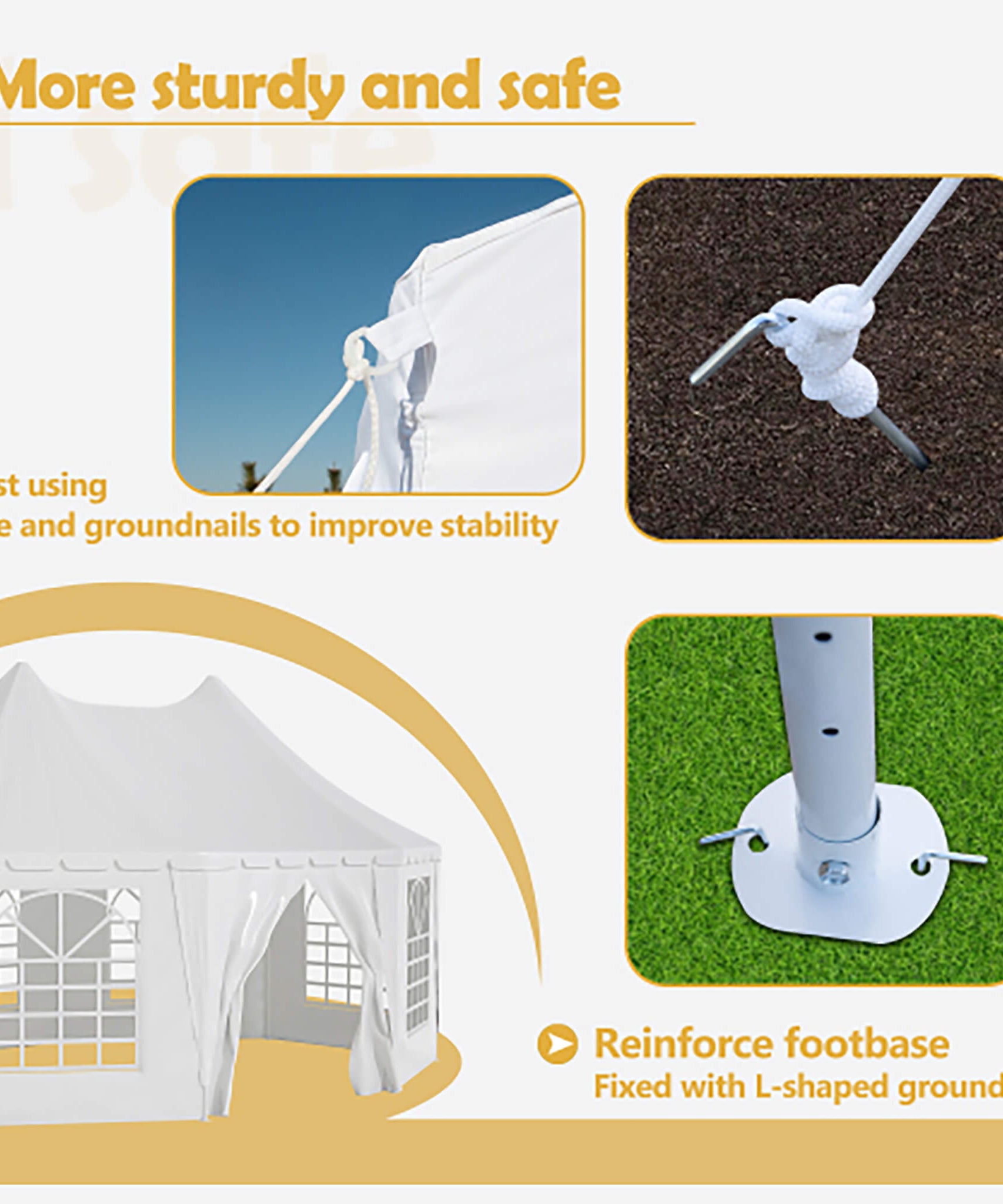 [20X15FT] Extra-Large Heavy-Duty Outdoor Waterproof Party And Wedding Tent With Steel Frame (SAK07645)