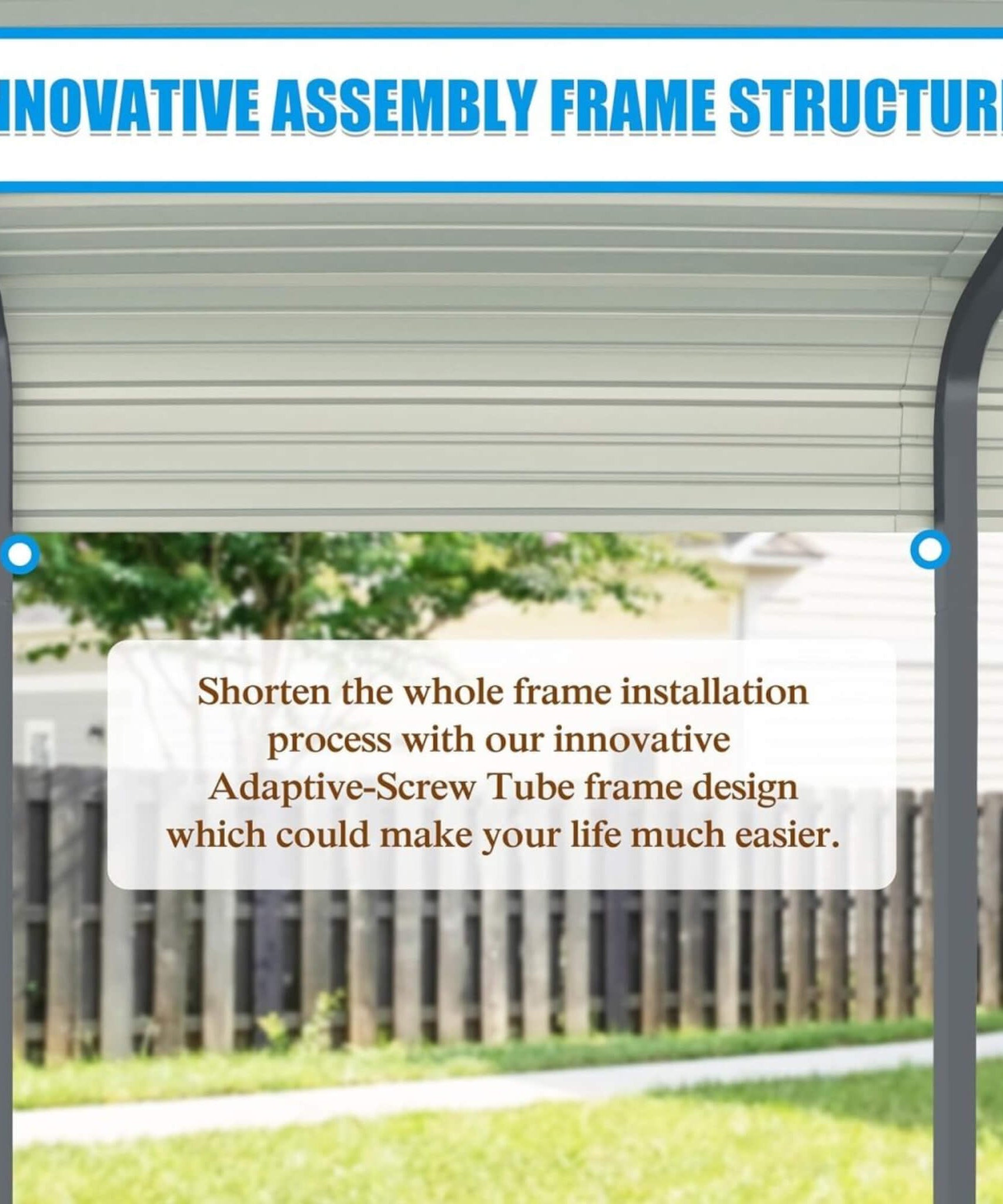 [20X20FT] Alora Extra Large Premium Heavy-Duty Outdoor Metal Carport Shelter (SAK97425)