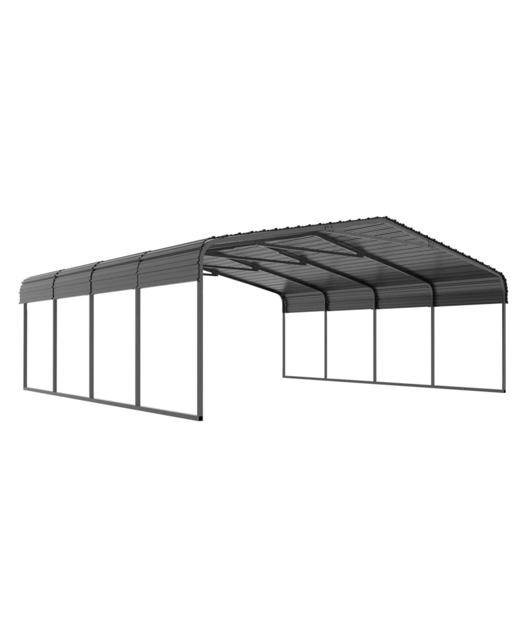 [20X20FT] Alora Extra Large Premium Heavy-Duty Outdoor Metal Carport Shelter (SAK97425)