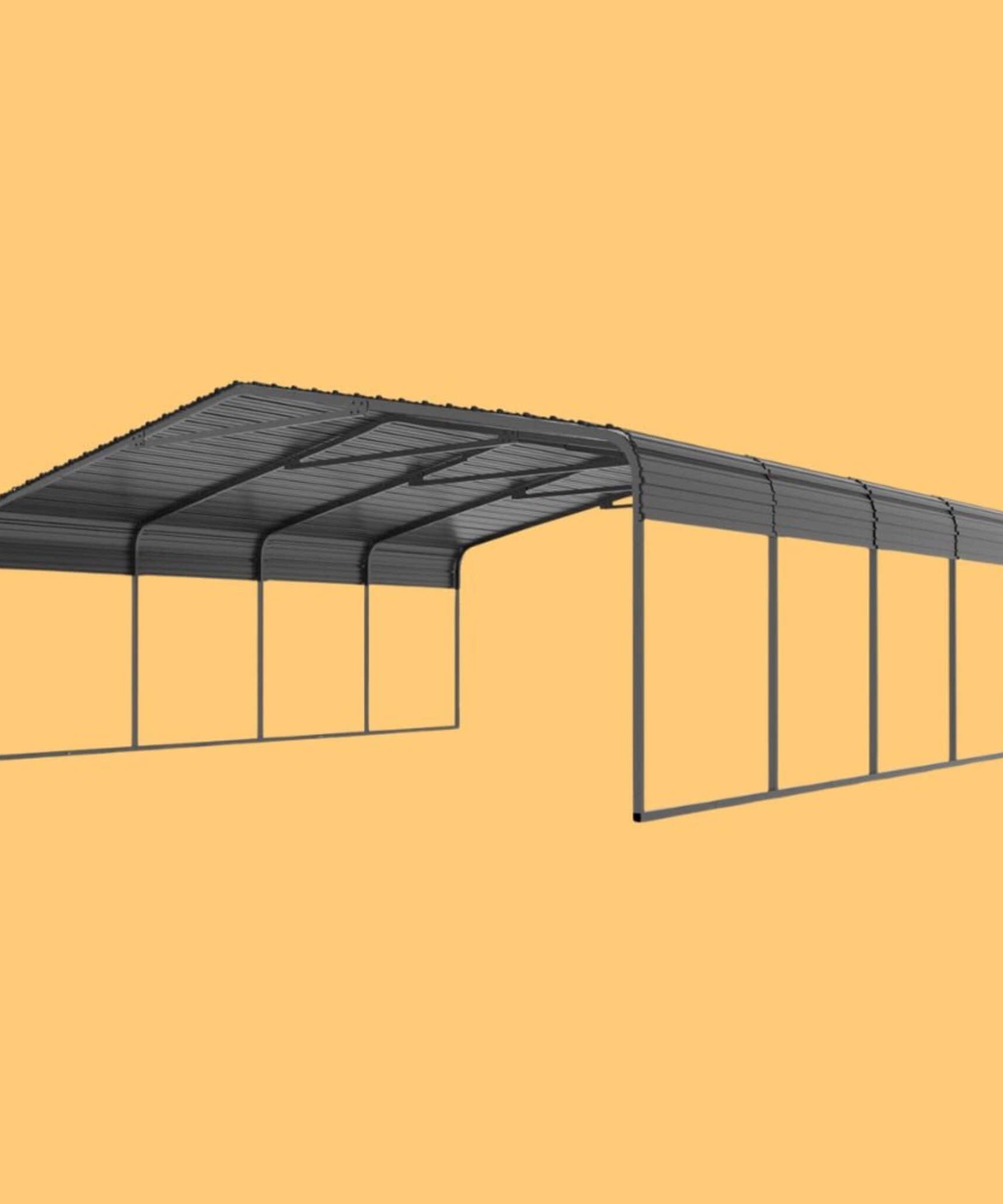[20X20FT] Alora Extra Large Premium Heavy-Duty Outdoor Metal Carport Shelter (SAK97425)