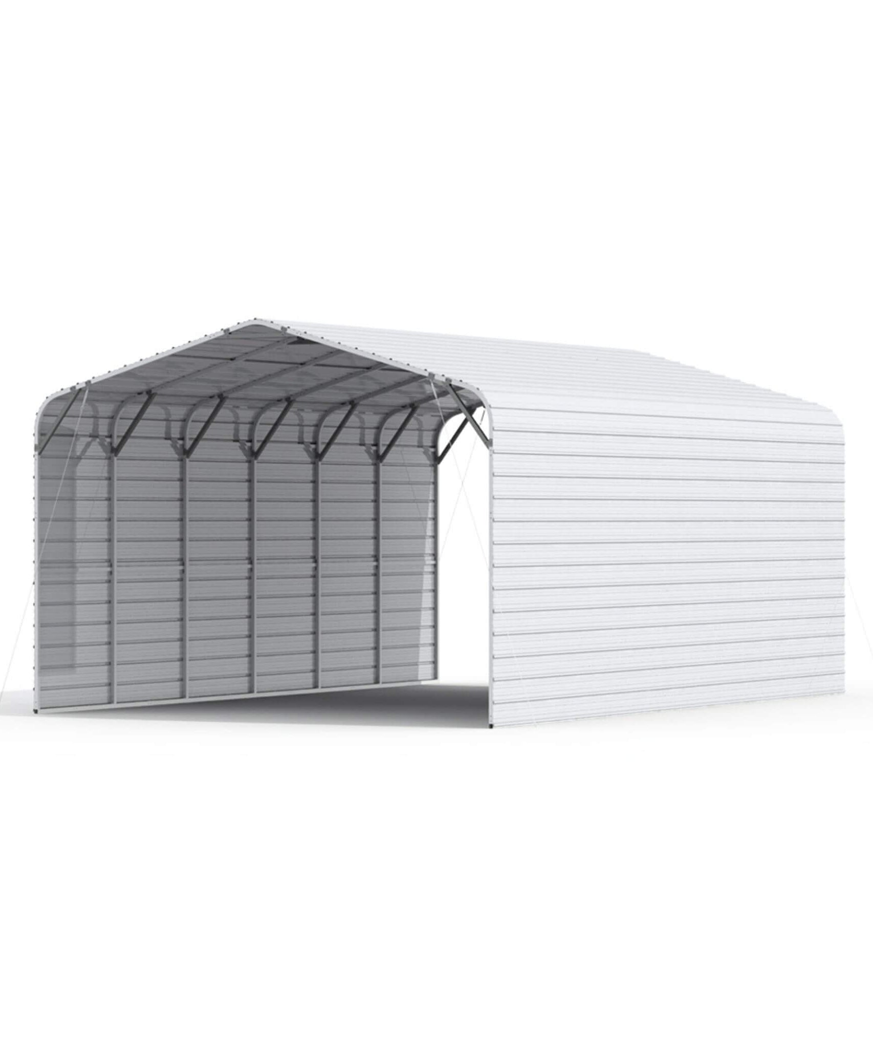 [20X30FT] Alora Heavy-Duty Outdoor Galvanized Steel Carport (SAK21596)