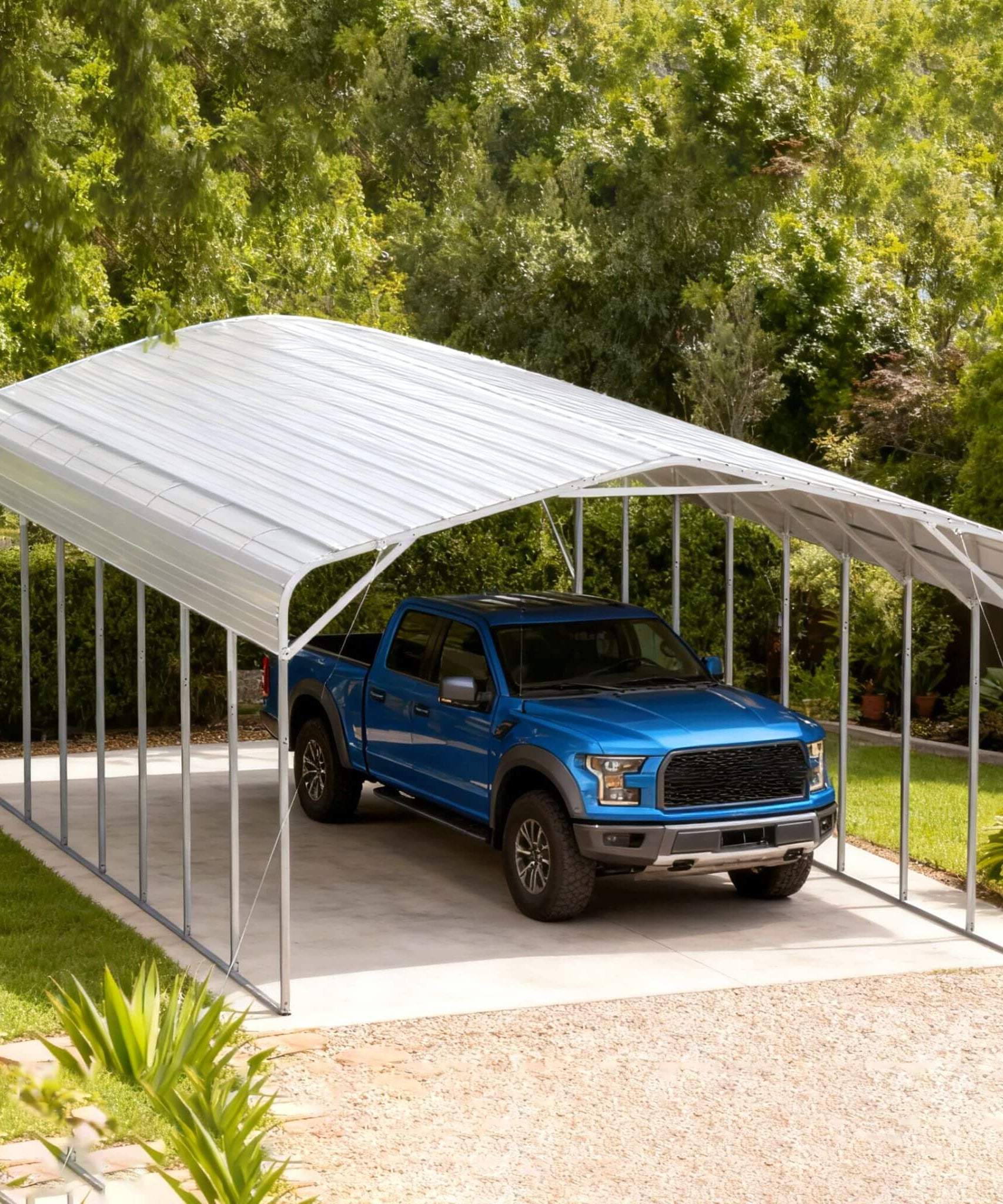 [20X40FT] Alora Heavy-Duty Outdoor High-Clearance Metal Carport (SAK67509)