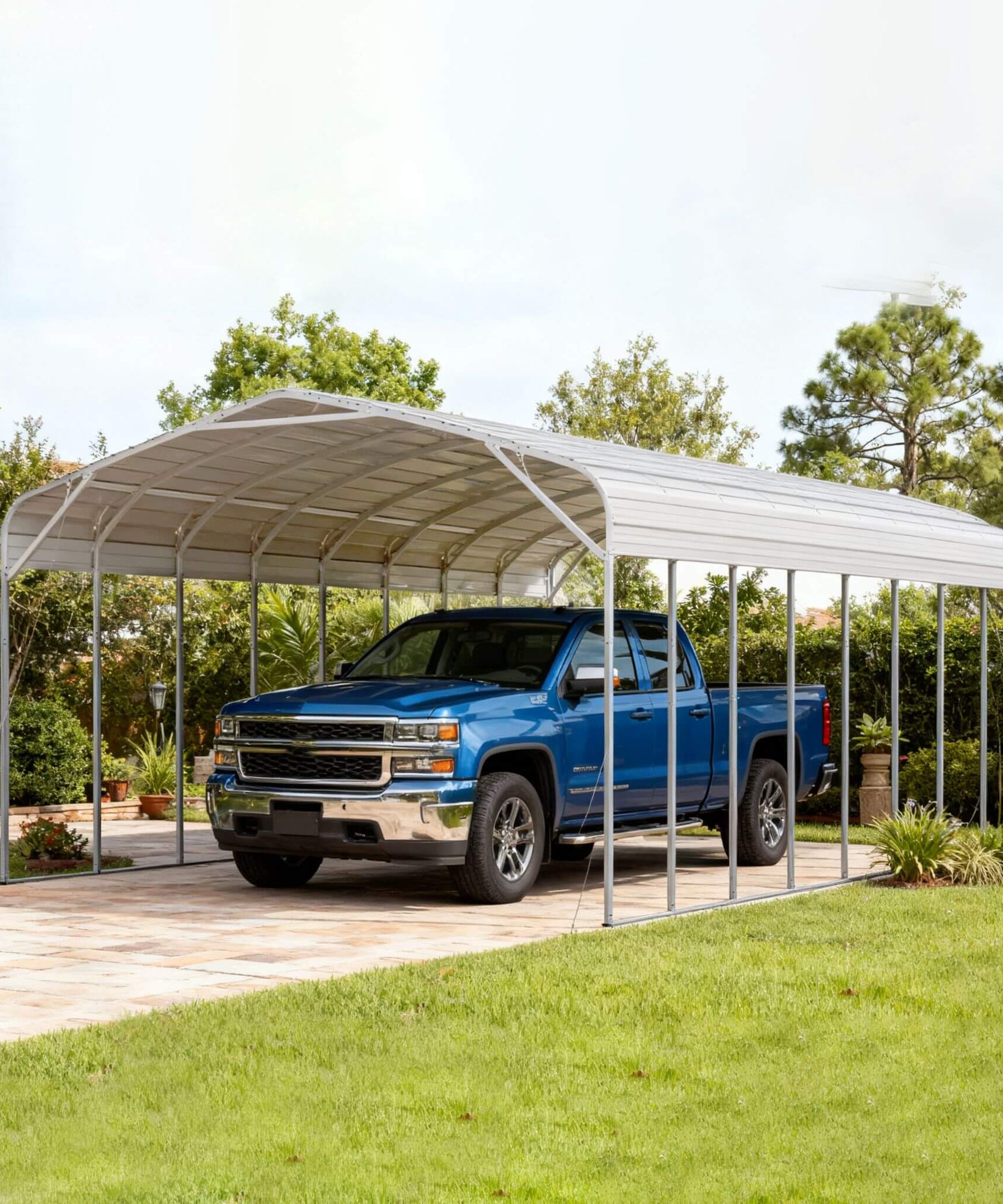 [20X40FT] Alora Heavy-Duty Outdoor High-Clearance Metal Carport (SAK67509)