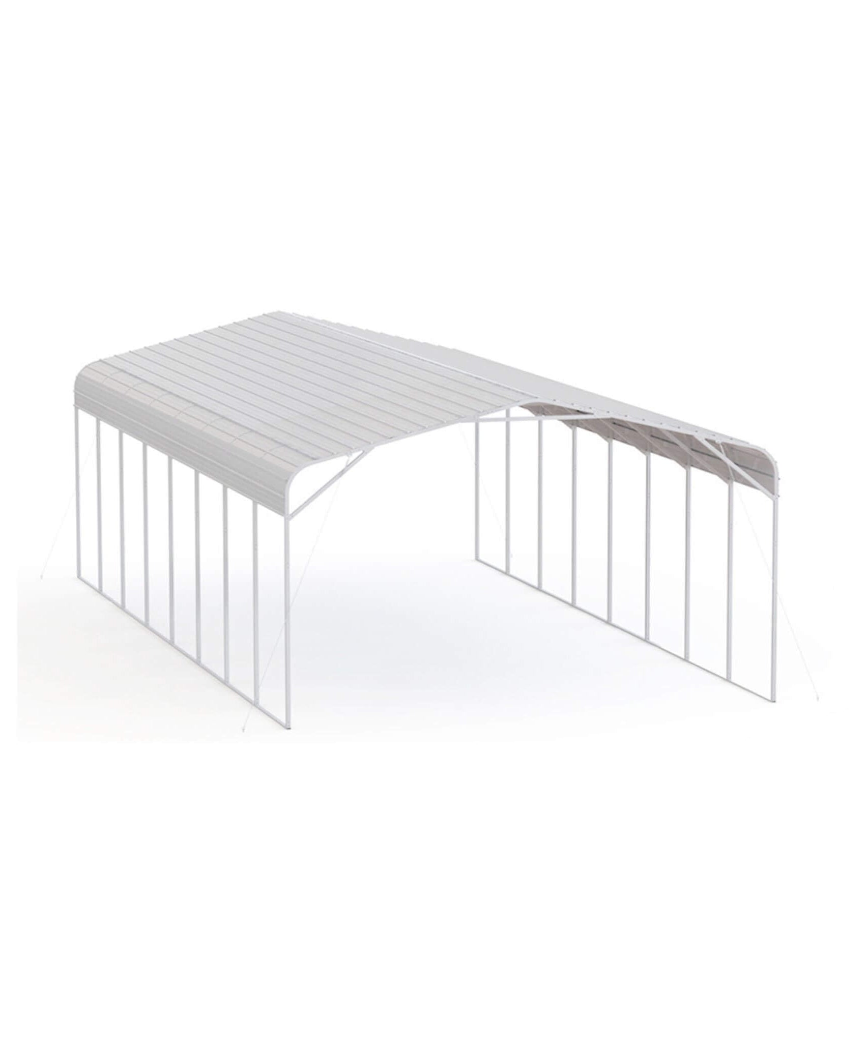 [20X40FT] Alora Heavy-Duty Outdoor High-Clearance Metal Carport (SAK67509)