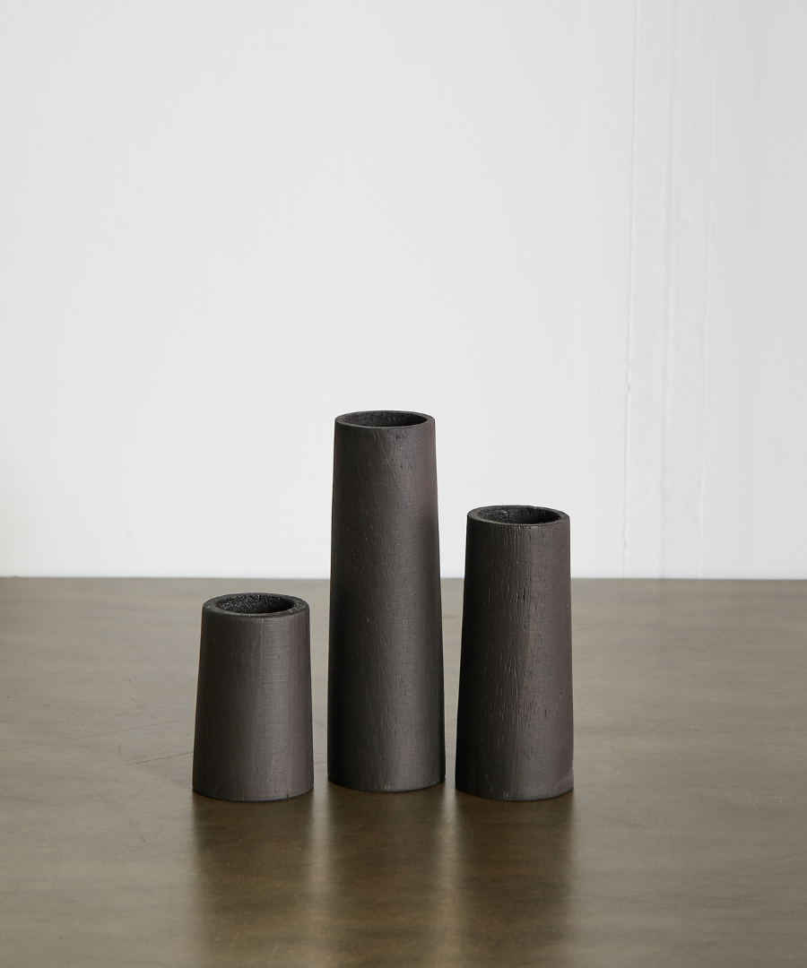 Cylinder Eucalyptus Wood Tealight Candle Holder