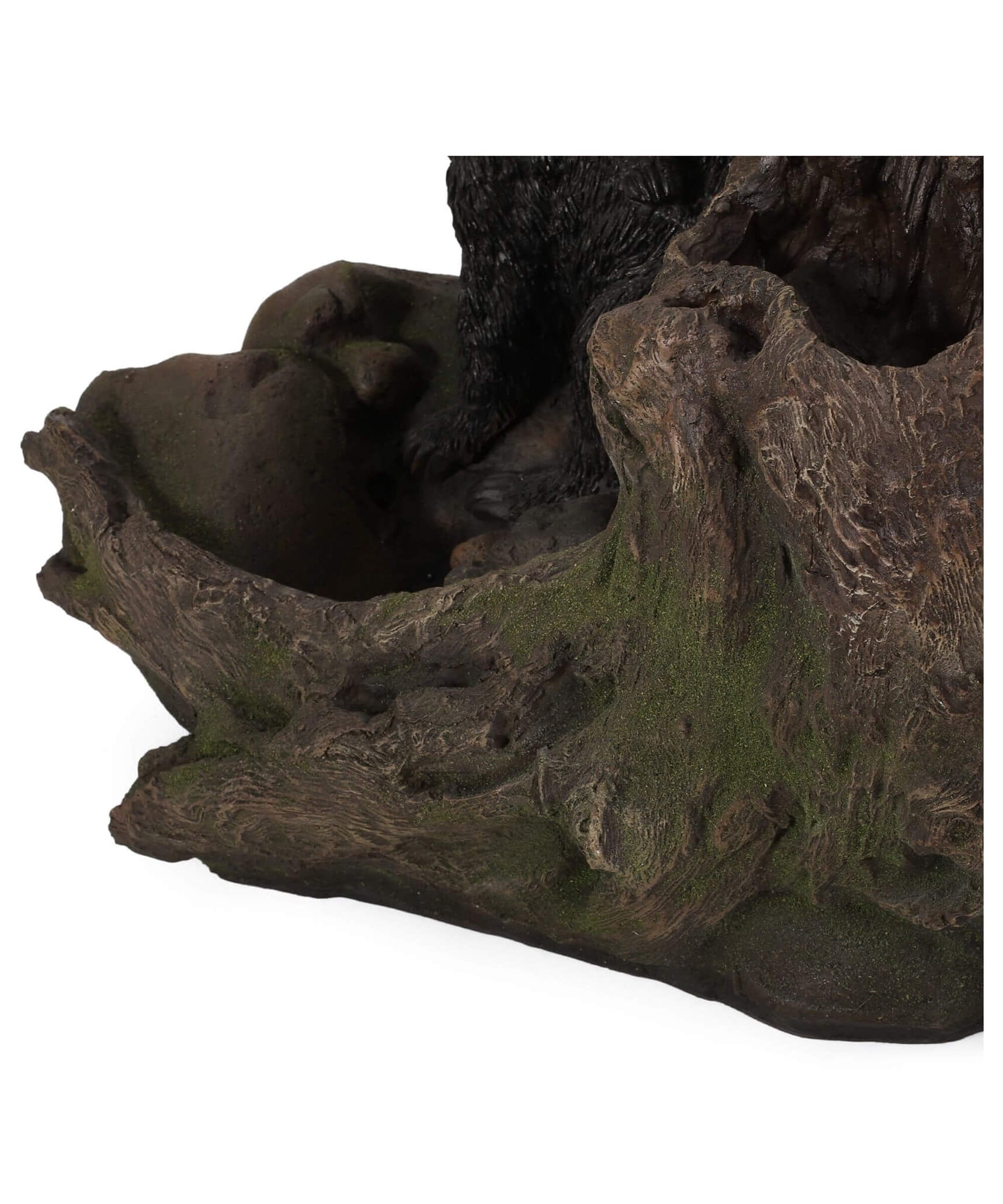 [CLEARANCE] Alora 22-Inch Weather-Resistant Outdoor Bears On A Log Floor Fountain With LED Lights (SAK77651)