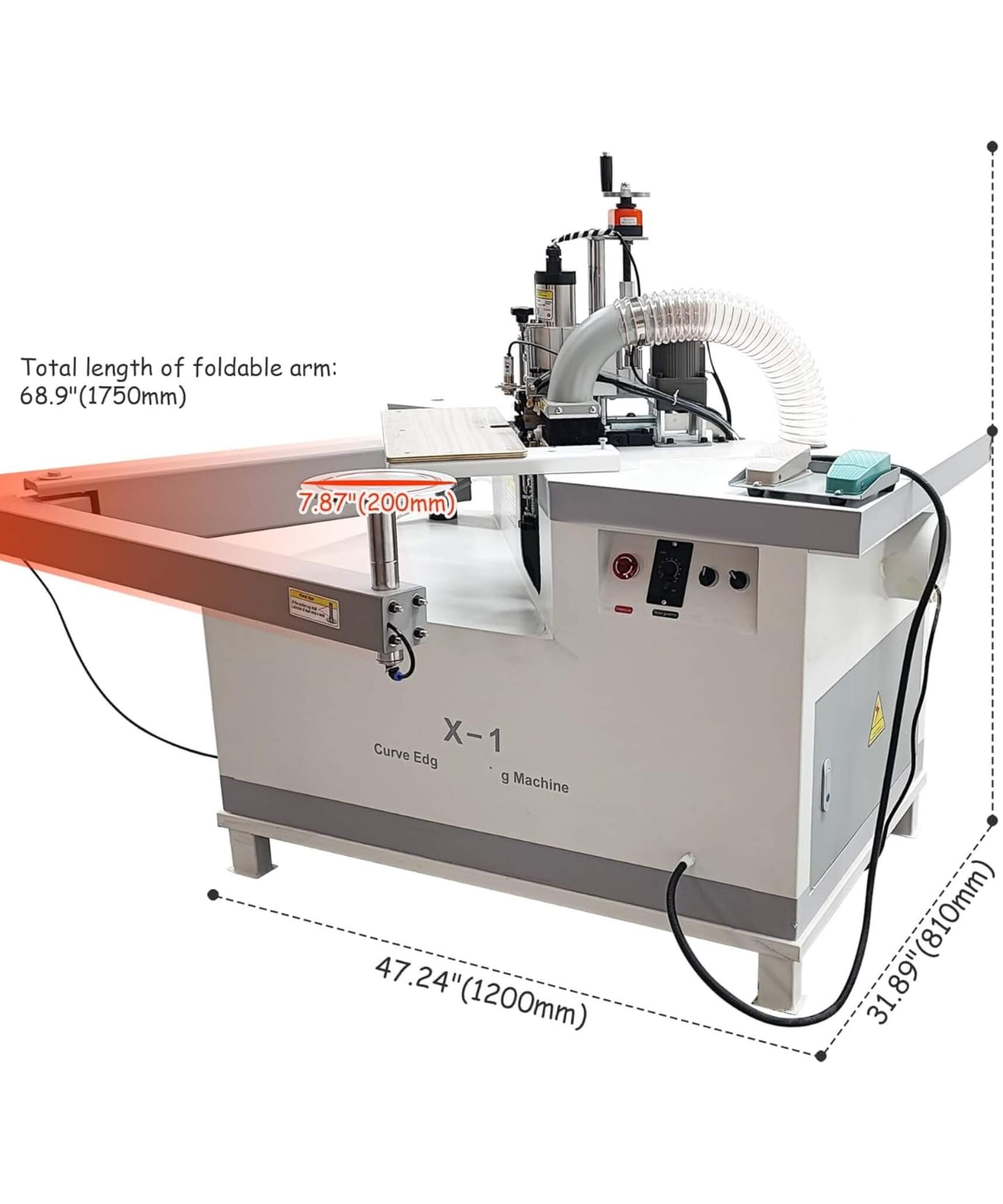 220V Curved Edge Trimming Machine With Foldable Arm (SAK60739)