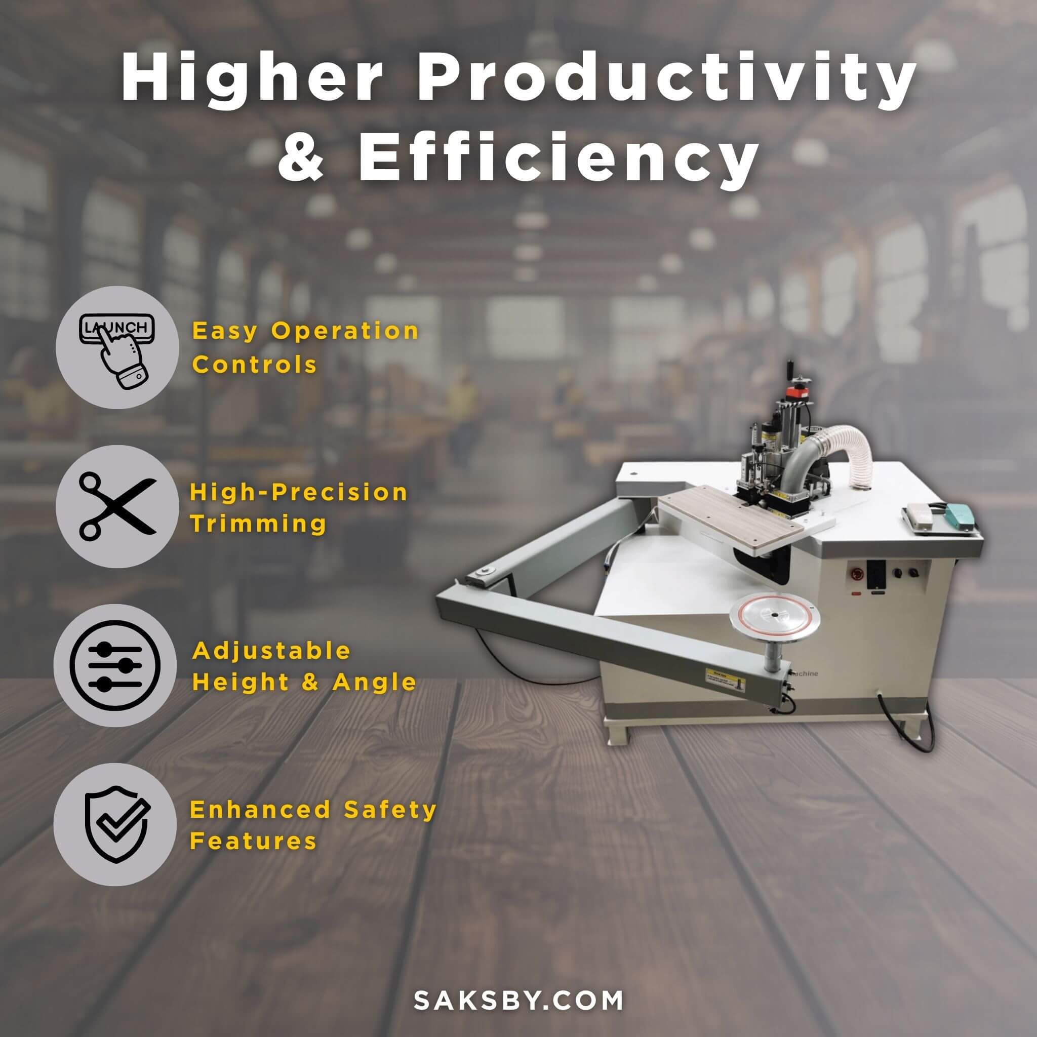 220V Curved Edge Trimming Machine With Foldable Arm (SAK60739)