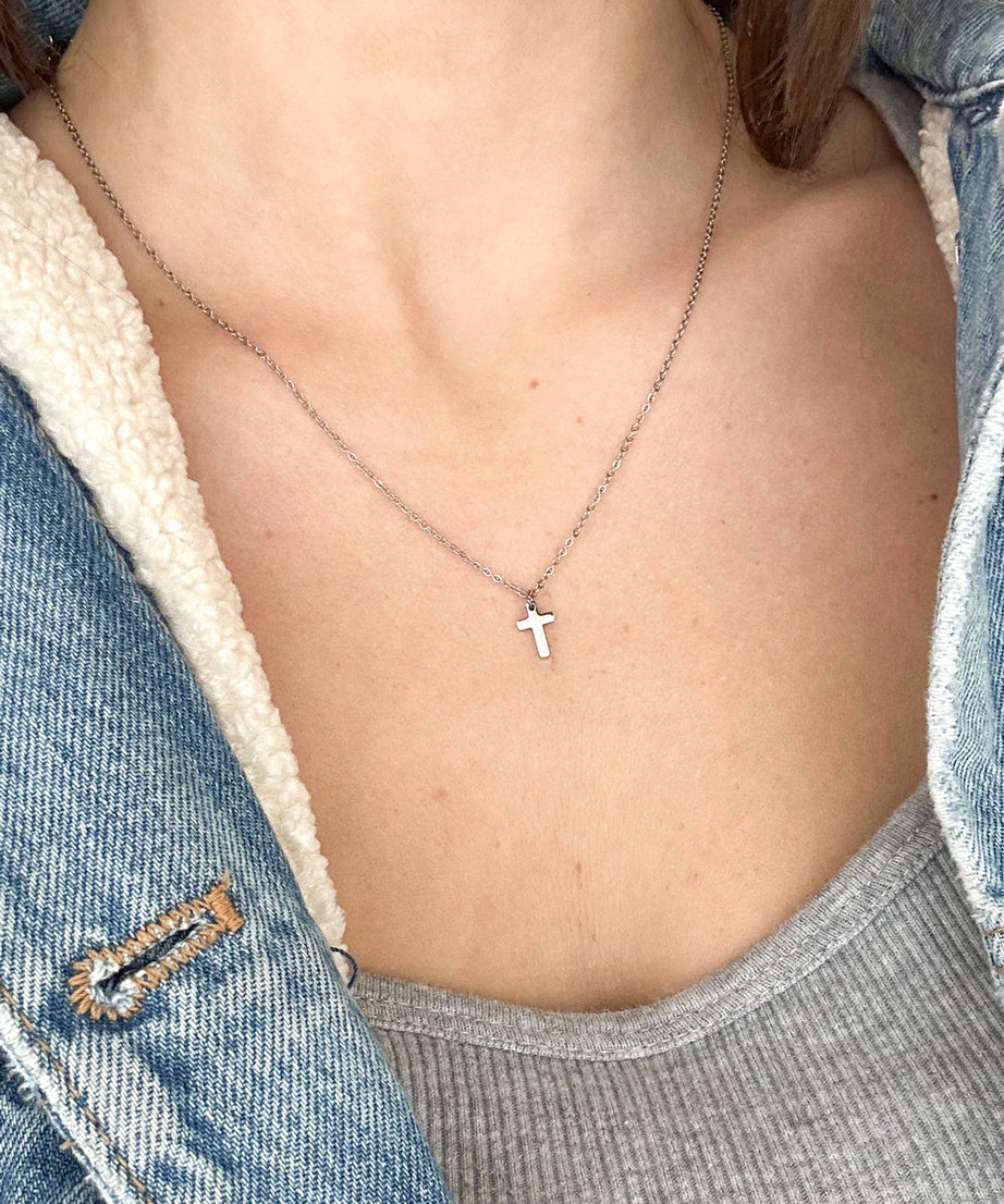 Silver Cross Necklace