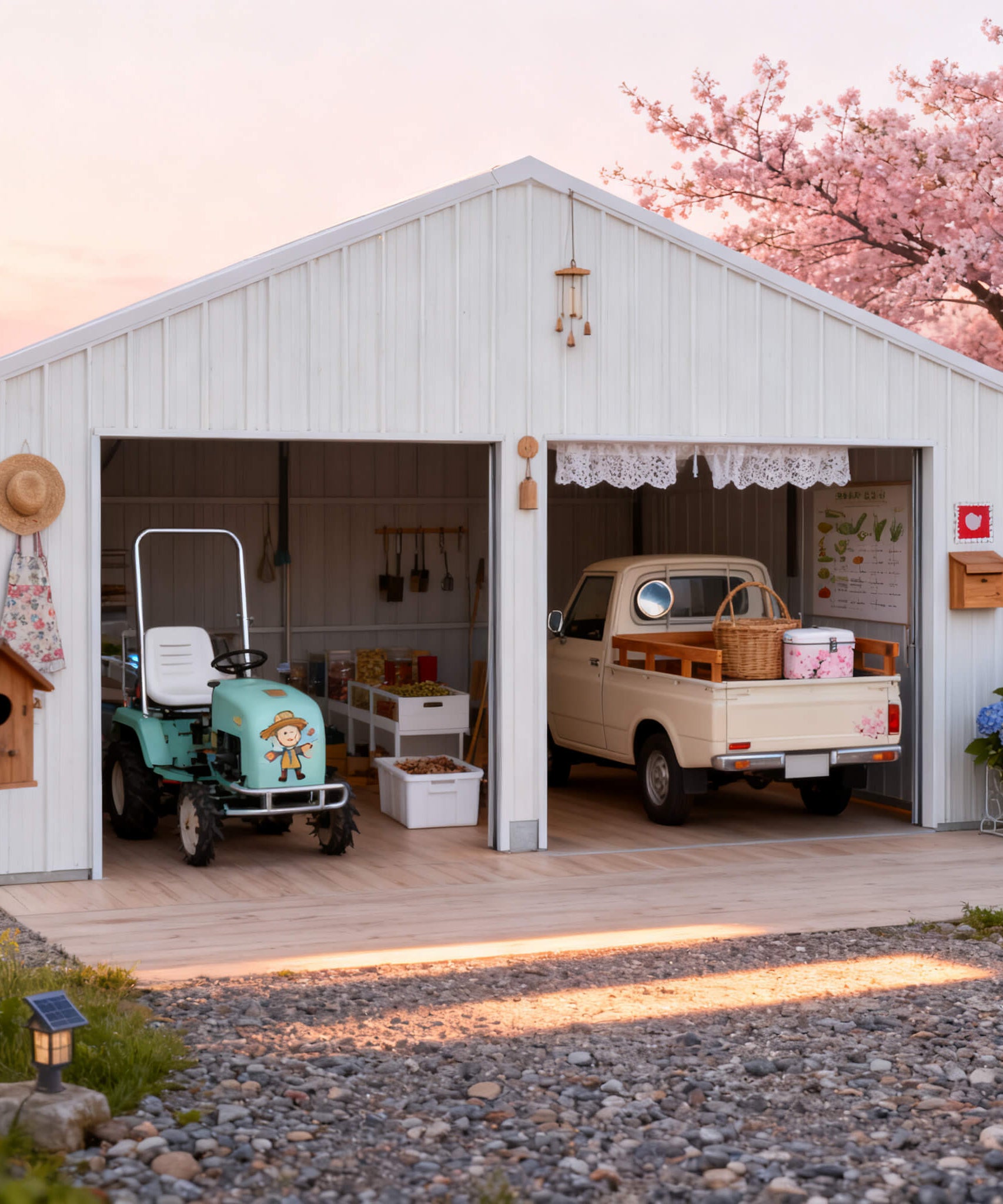 [22X23FT] Alora Heavy-Duty Double Garage Steel Barn Storage Shed (SAK94567)