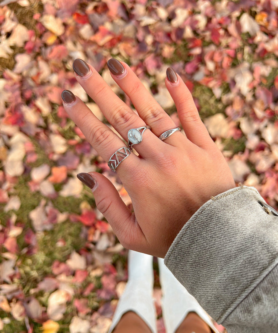 Silver Highs and Lows Statement Ring