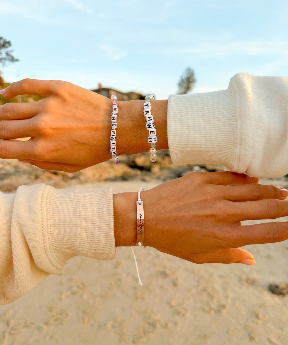 More Faith Letter Bracelet