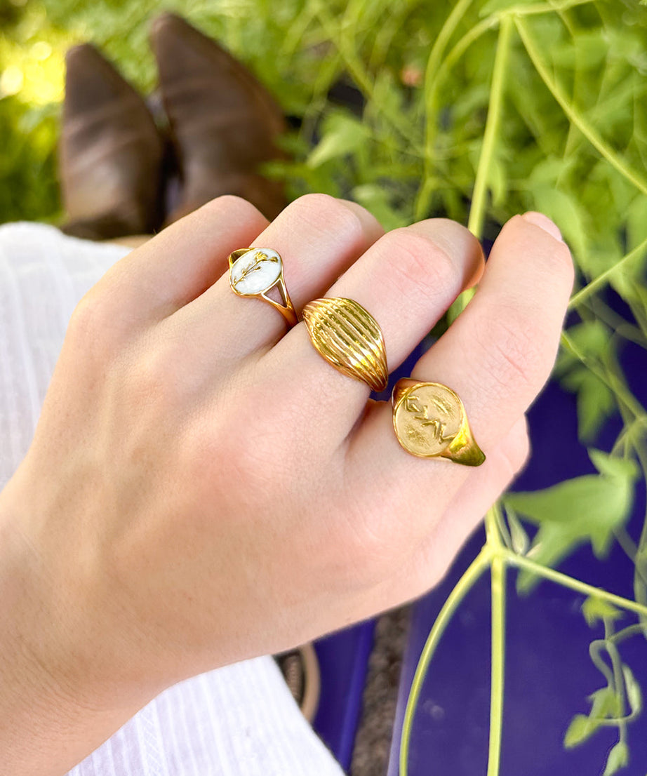 Wildflower Signet Ring