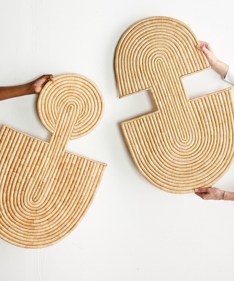 Maravi Natural Palm Leaves Woven Wall Art