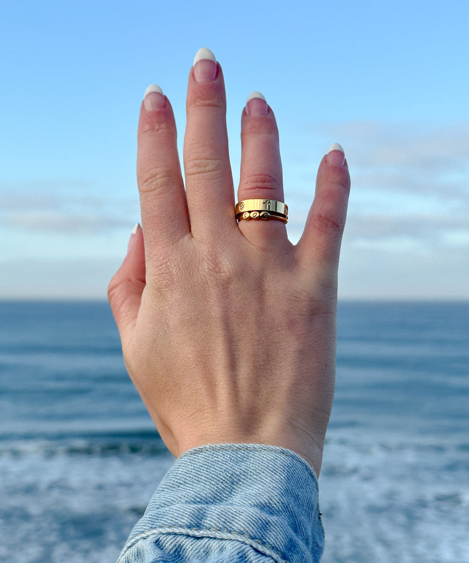 God Letter Ring