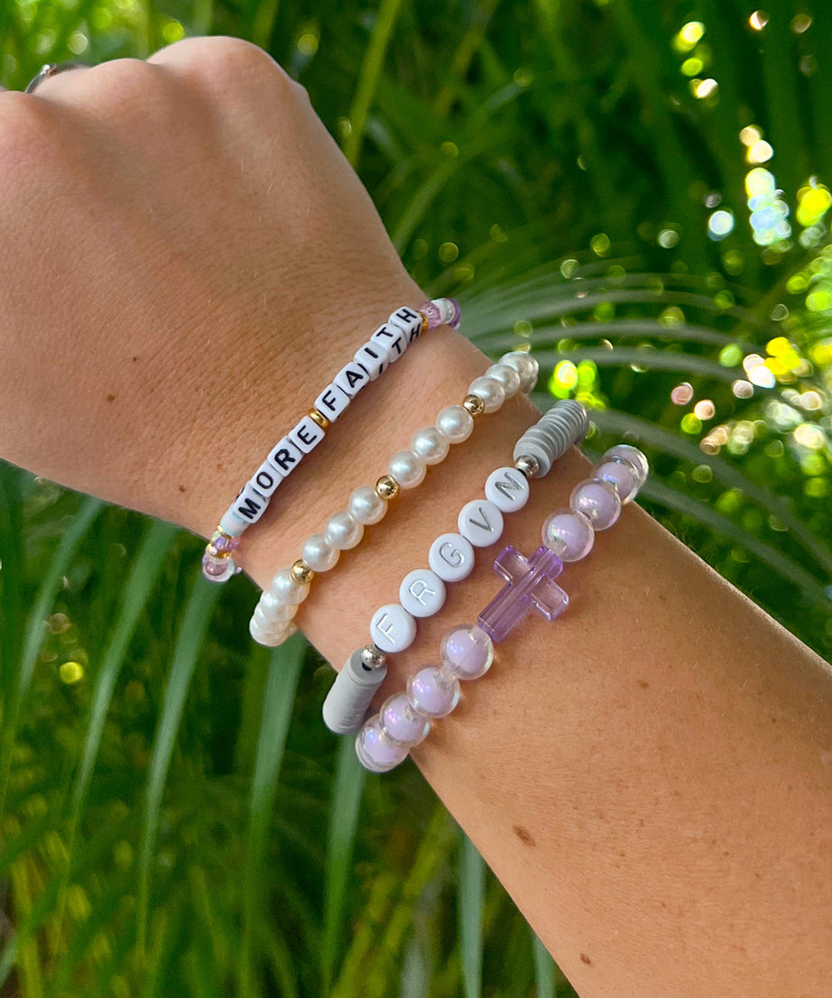More Faith Letter Bracelet