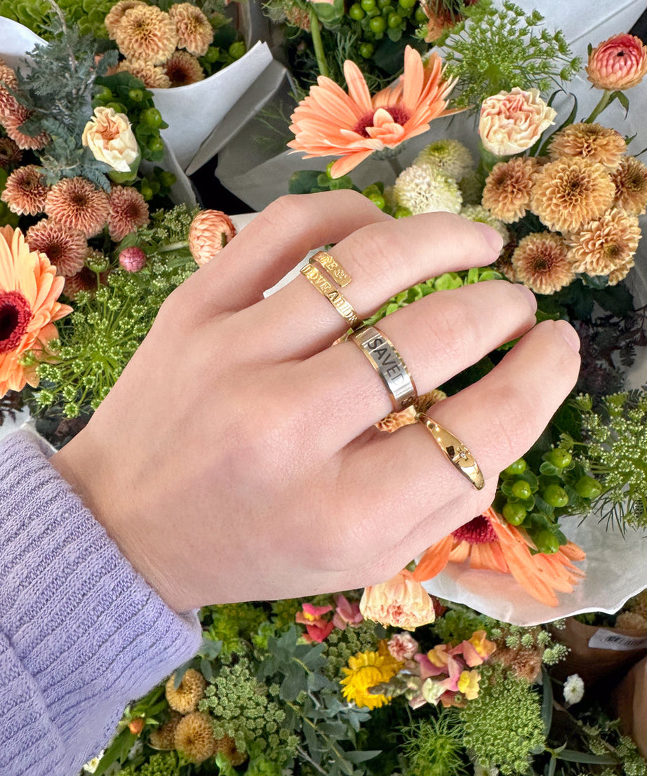 Cross Gemstone Ring