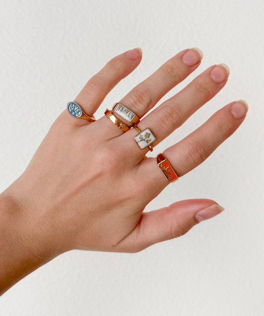 Flower Rectangular Ring