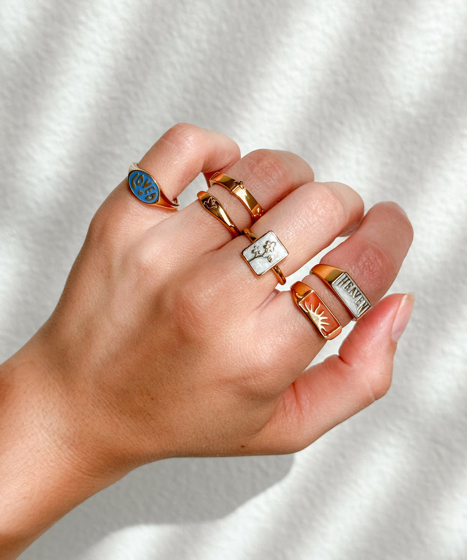 Flower Rectangular Ring
