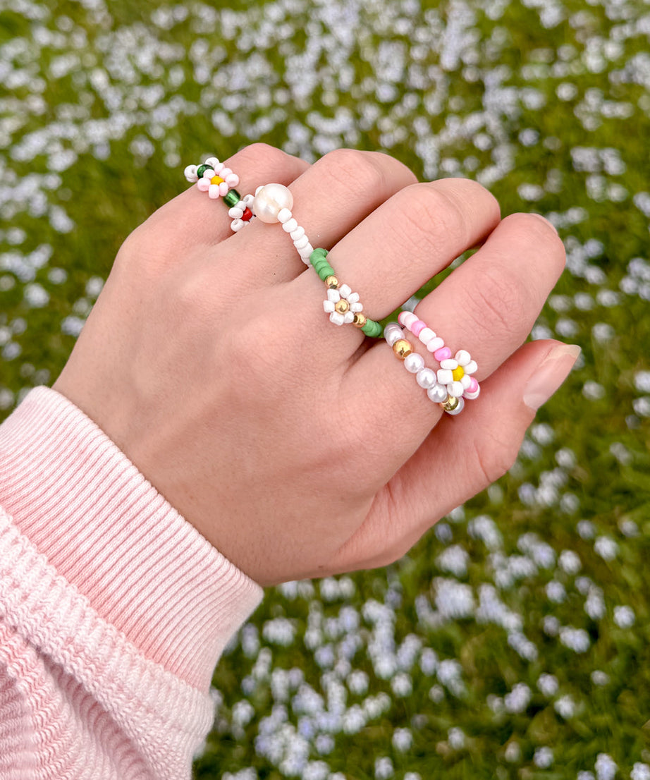 Garden Beaded Ring Set