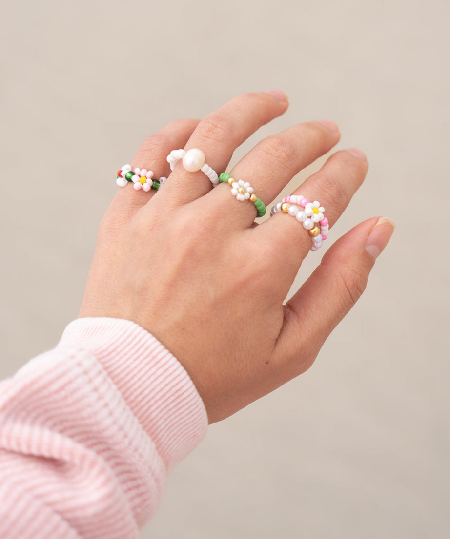 Garden Beaded Ring Set