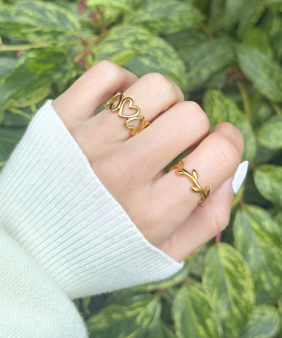 Dainty Olive Branch Ring