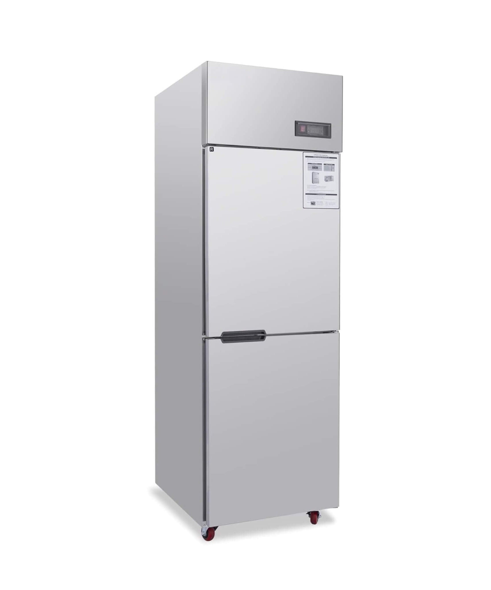 24-Inch Commercial 15 Cu.Ft Stainless Steel Reach-In Refrigerator With Two Split Doors (SAK67230)
