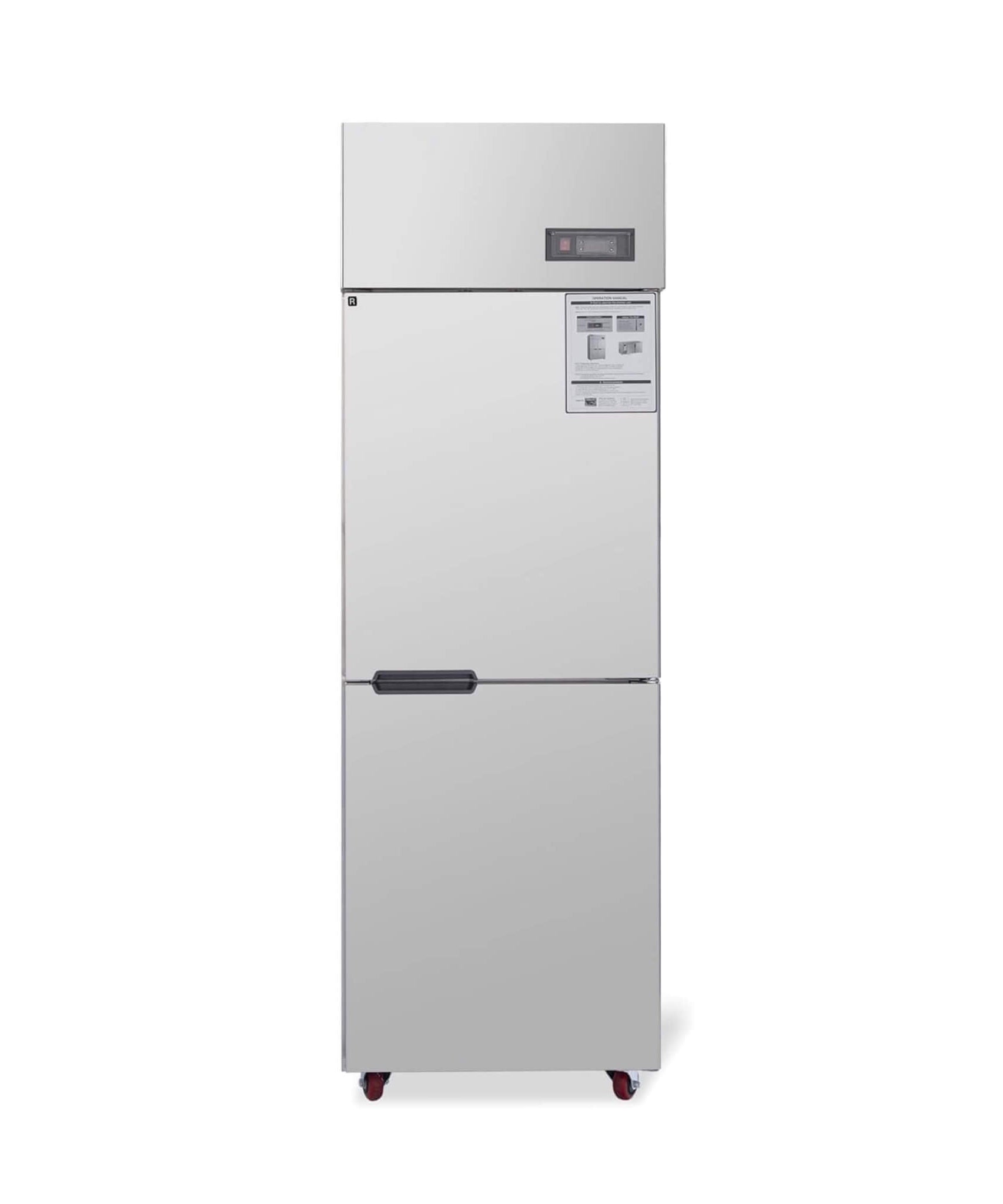24-Inch Commercial 15 Cu.Ft Stainless Steel Reach-In Refrigerator With Two Split Doors (SAK67230)