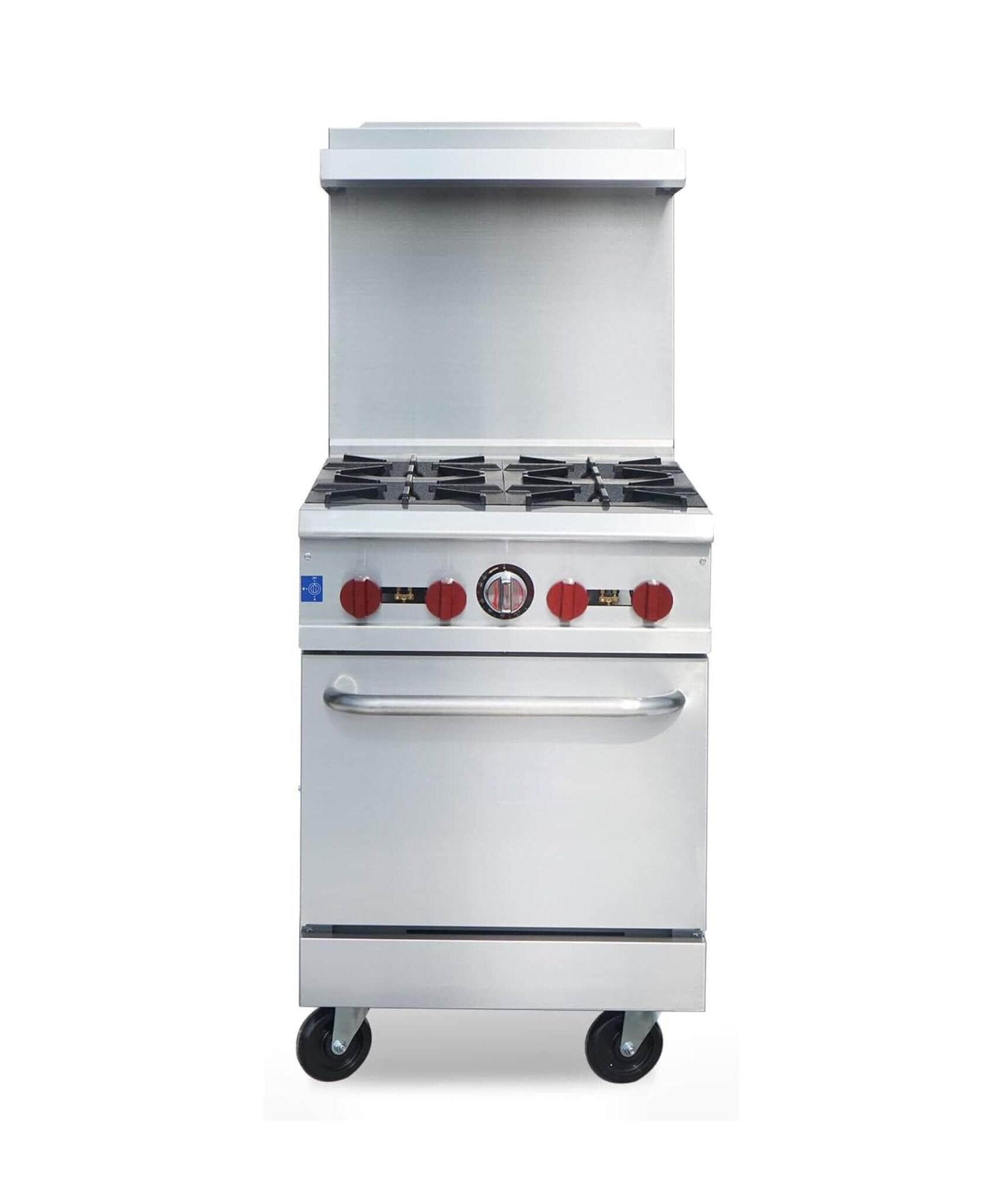 24-Inch Commercial 151K BTU 4-Burner Stainless Steel Freestanding Gas Range (SAK70931)