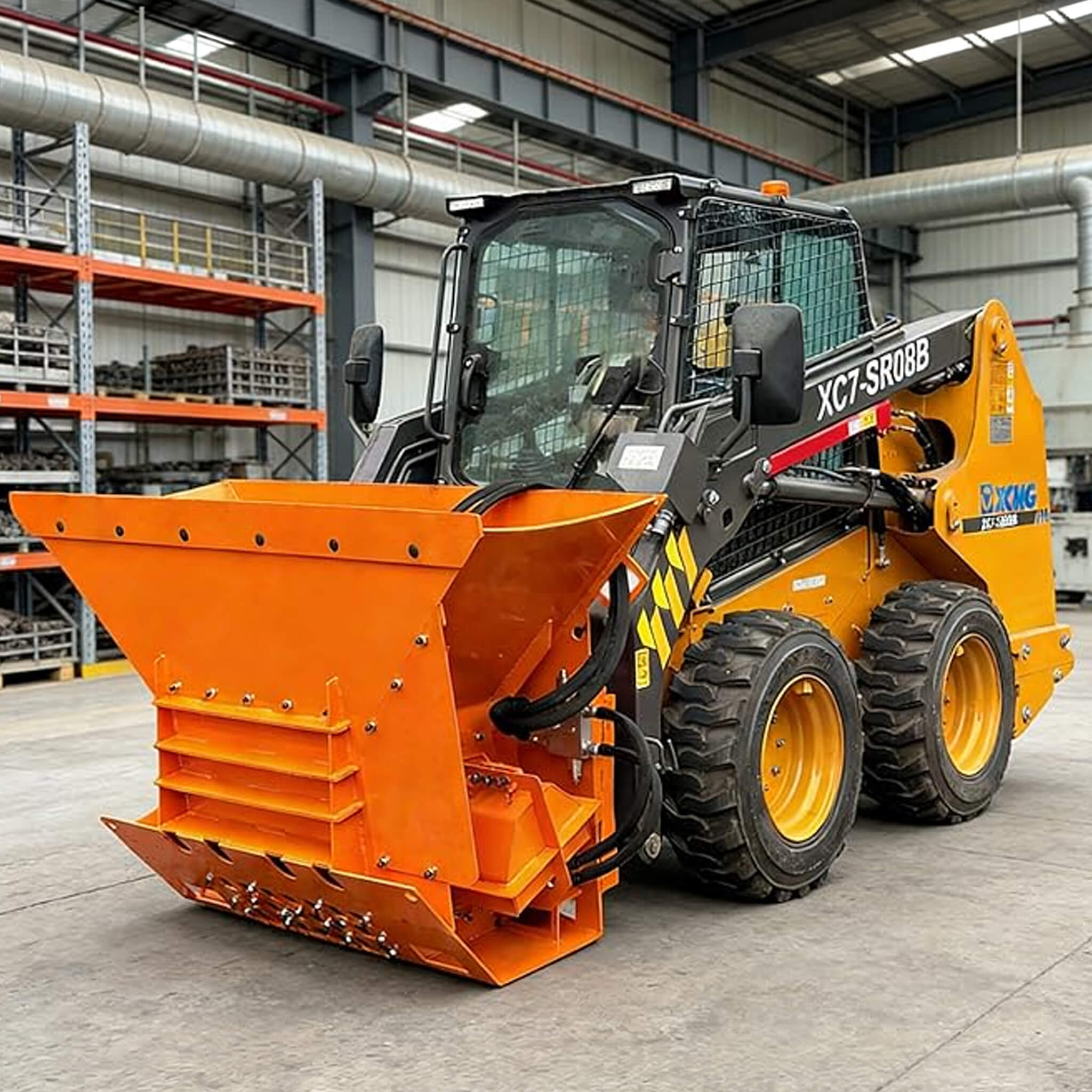 24-Inch Heavy-Duty 13.5 Cu.Ft Concrete Crusher Bucket Skid Steer Attachment (SAK10589)