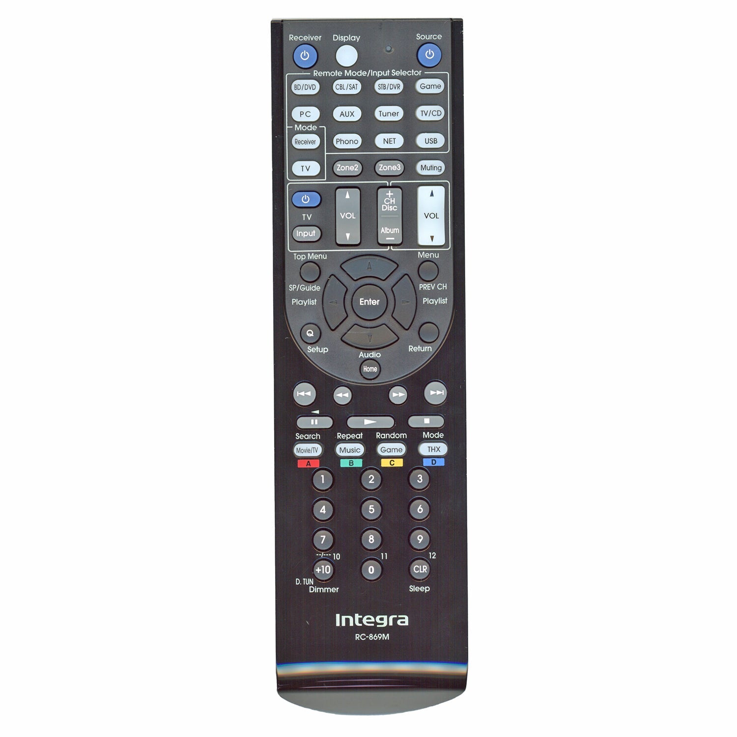 Integra RC869M A/V Receiver Remote Control - 24140869