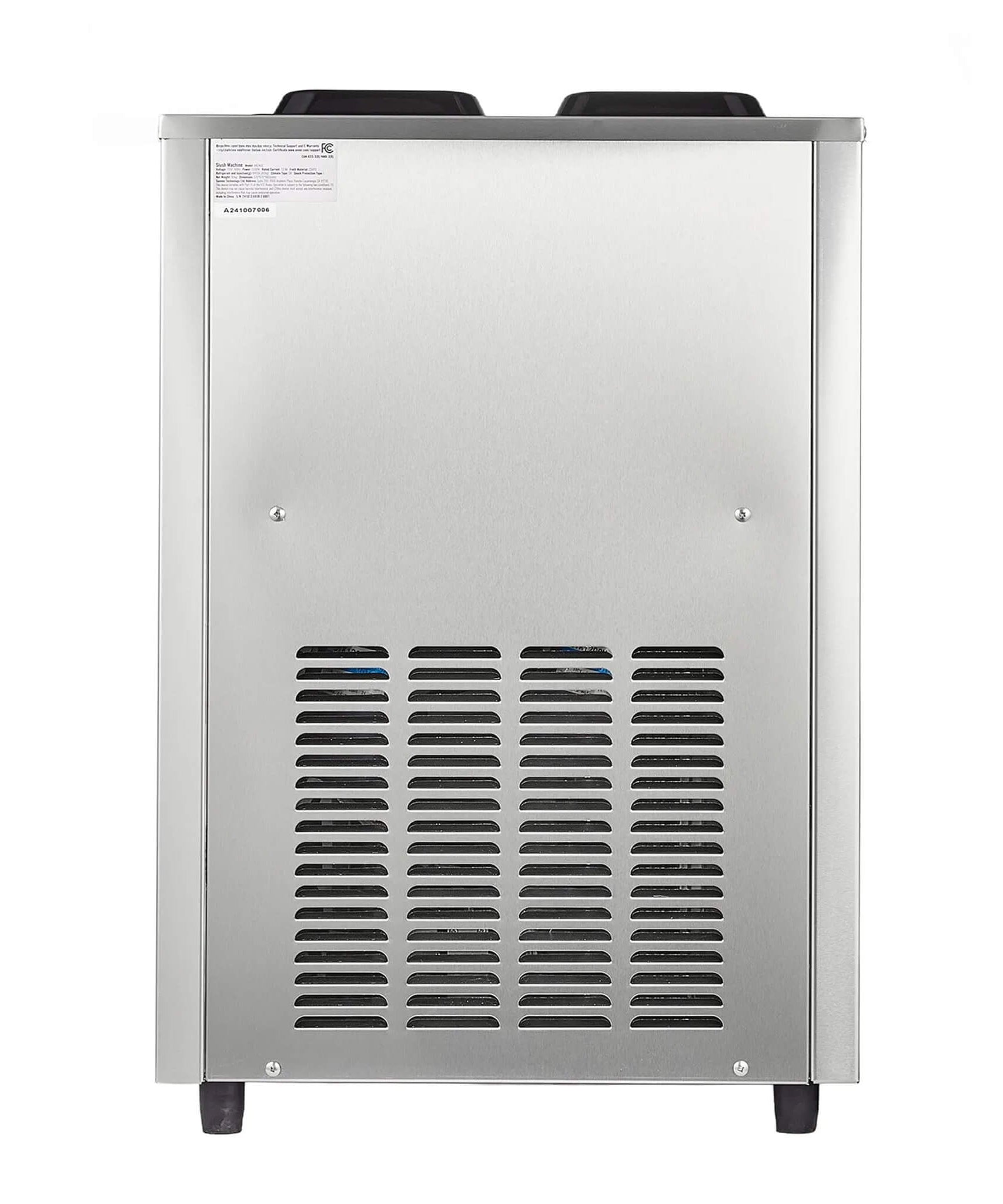 24L Commercial Double Cylinder Stainless Steel Slushy Machine With Touchscreen (SAK64125)