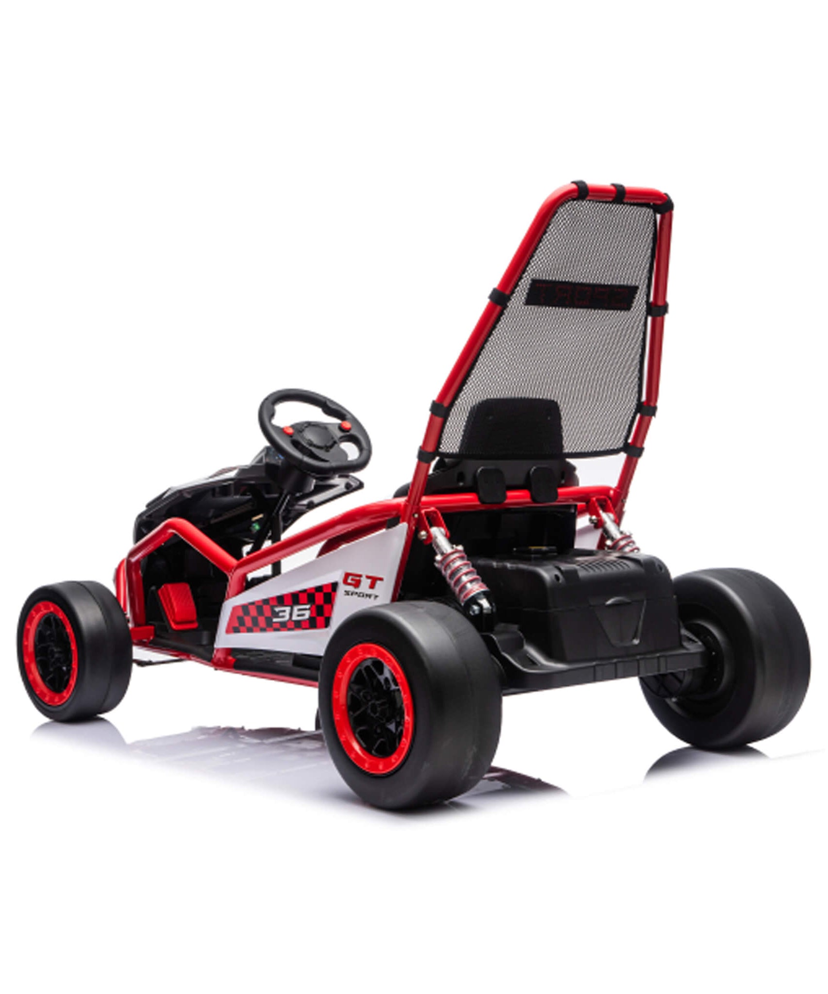 24V 400W Kids Electric Drift Go-Kart With Roll Cage, Bluetooth And Safety Harness (SAK82435)