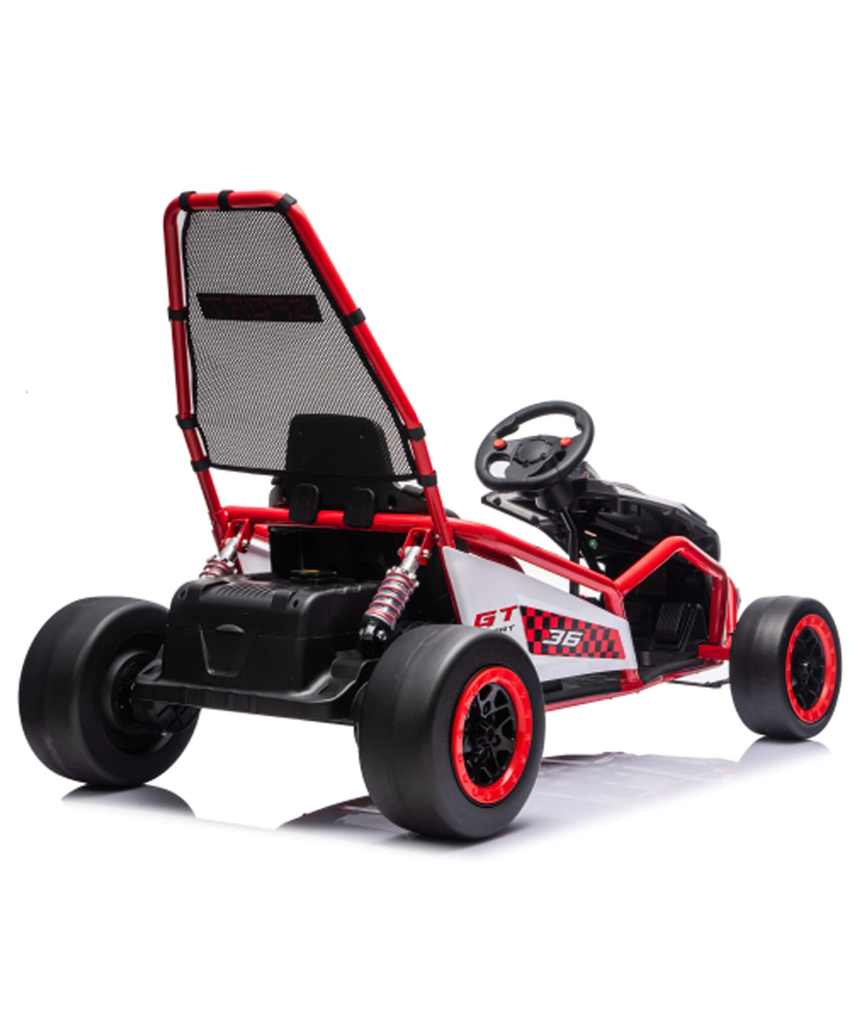 24V 400W Kids Electric Drift Go-Kart With Roll Cage, Bluetooth And Safety Harness (SAK82435)
