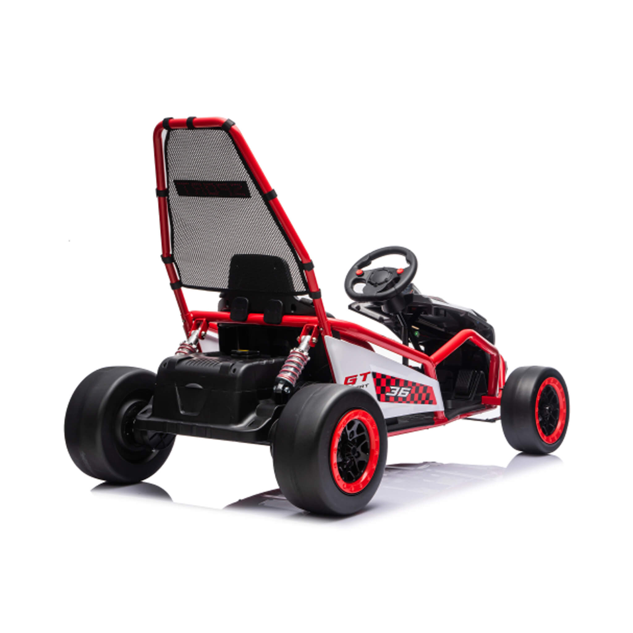 24V 400W Kids Electric Drift Go-Kart With Roll Cage, Bluetooth And Safety Harness (SAK82435)