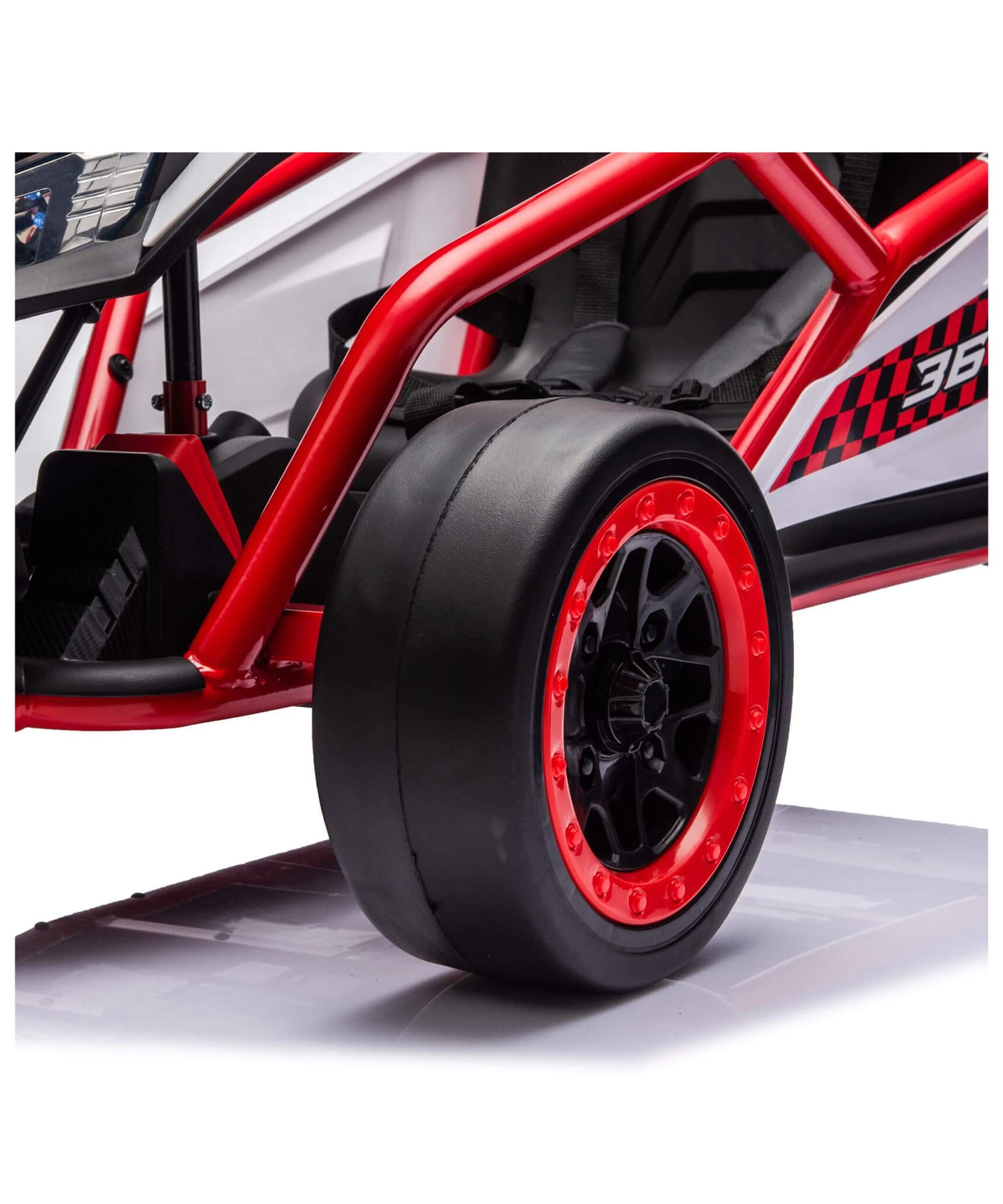 24V 400W Kids Electric Drift Go-Kart With Roll Cage, Bluetooth And Safety Harness (SAK82435)