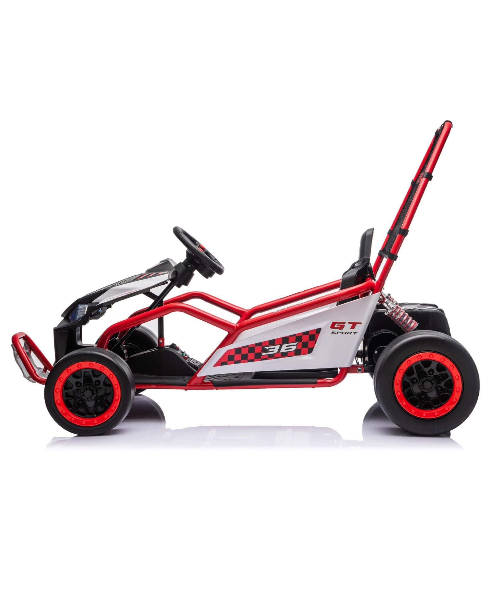 24V 400W Kids Electric Drift Go-Kart With Roll Cage, Bluetooth And Safety Harness (SAK82435)