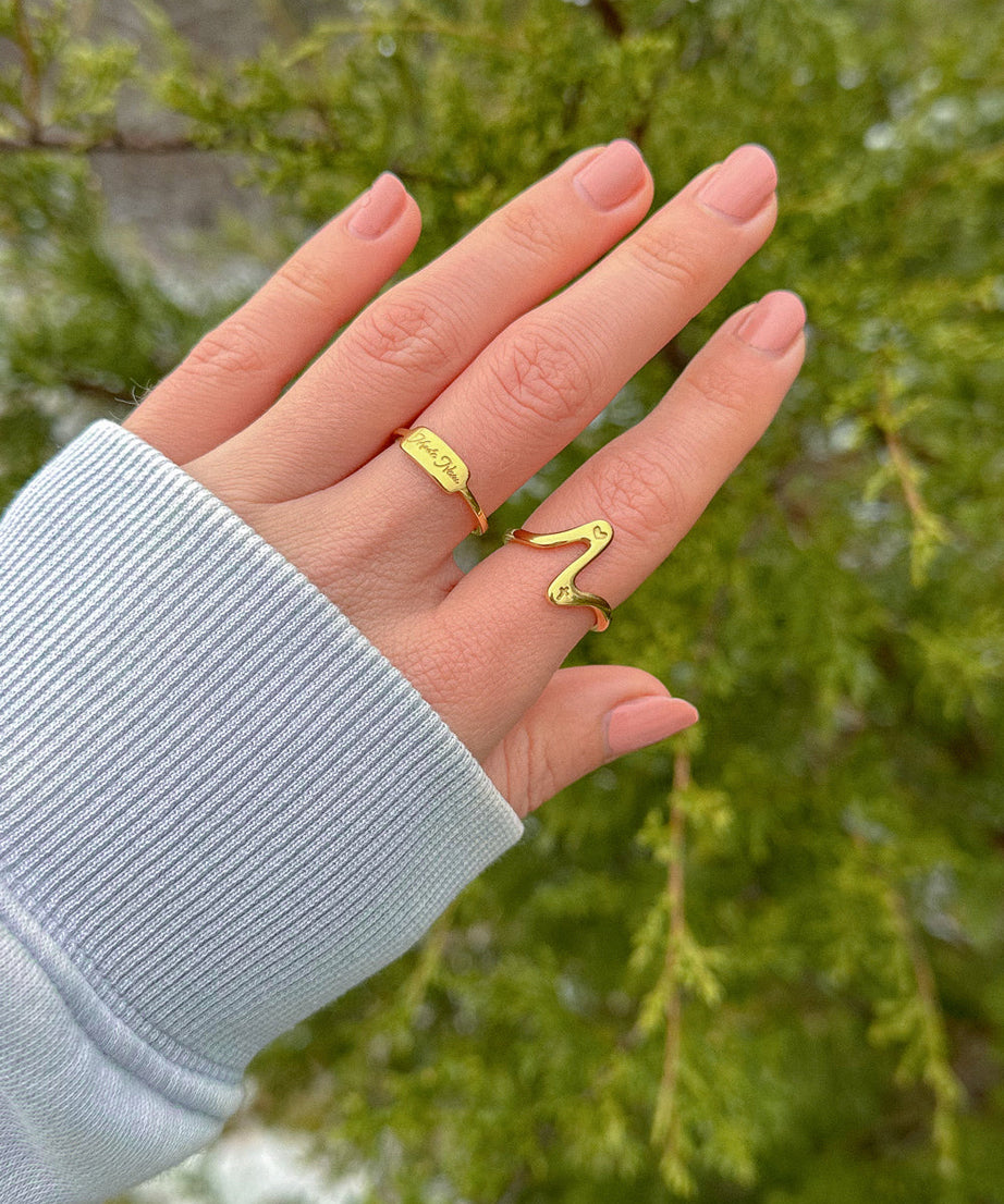 Wavy Heart Ring