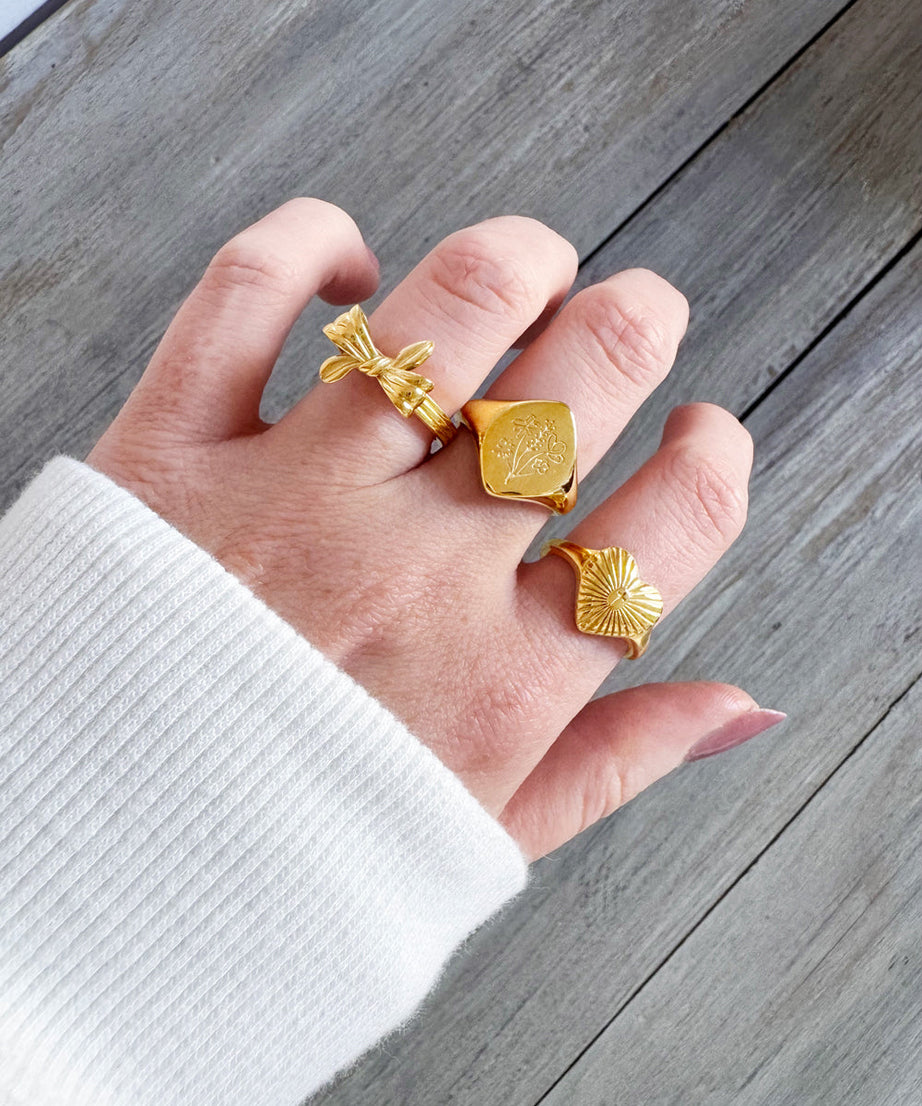 Floral Signet Ring