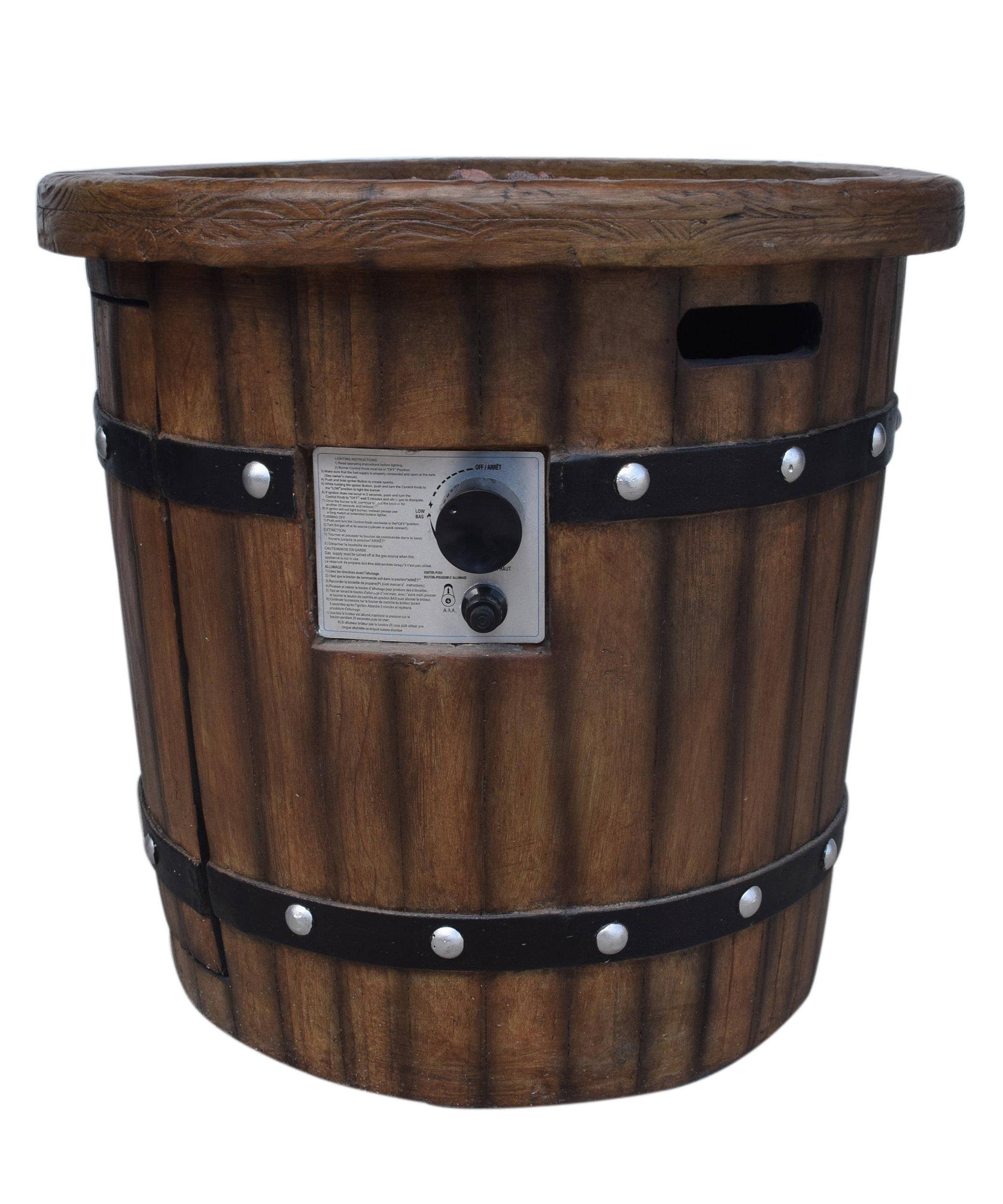 Alora 25-Inch Round 40K BTU Liquid Propance Concrete Fire Pit (SAK88764)